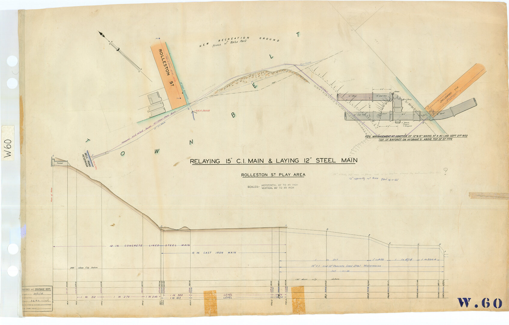 Rolleston Street, play area - 1932