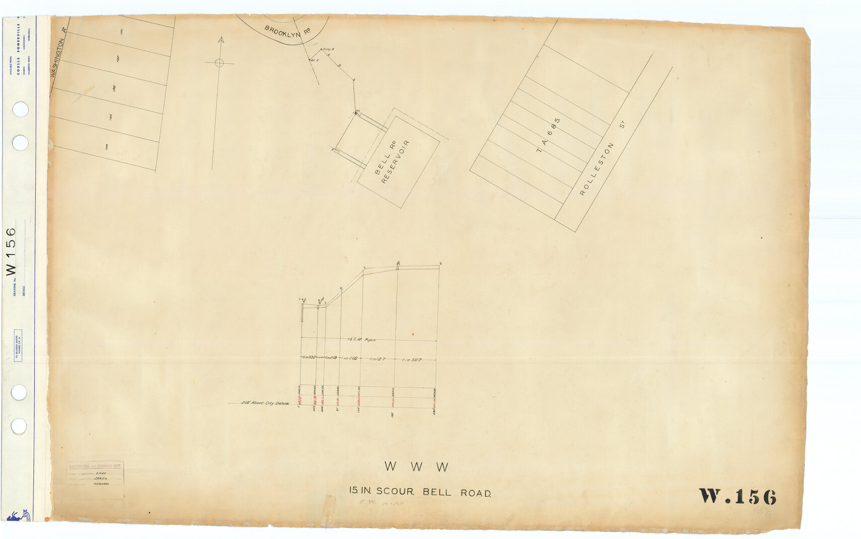 Bell Road scour - 1927