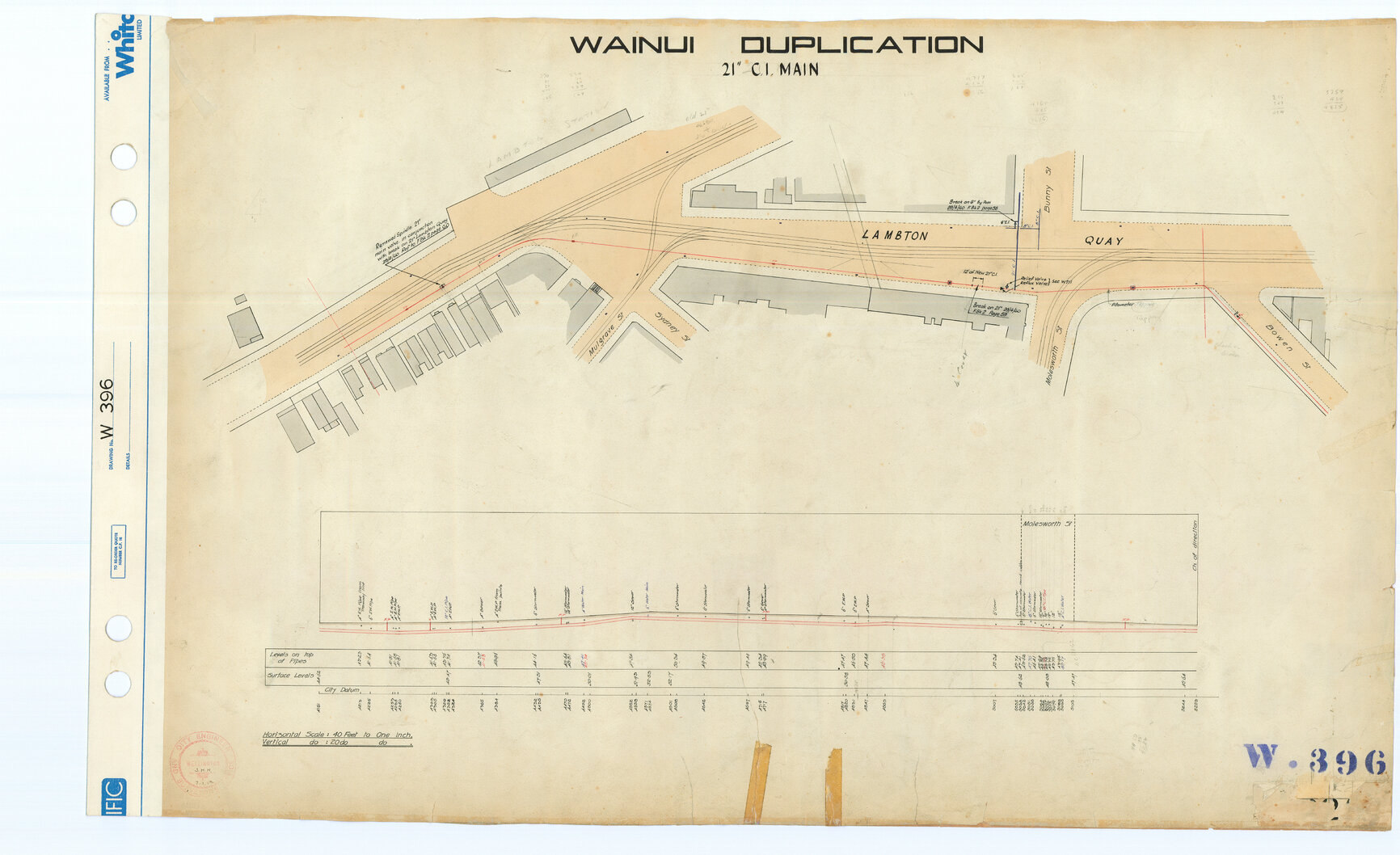 Wainui Duplication, Thorndon Quay, Lambton Quay - 1913