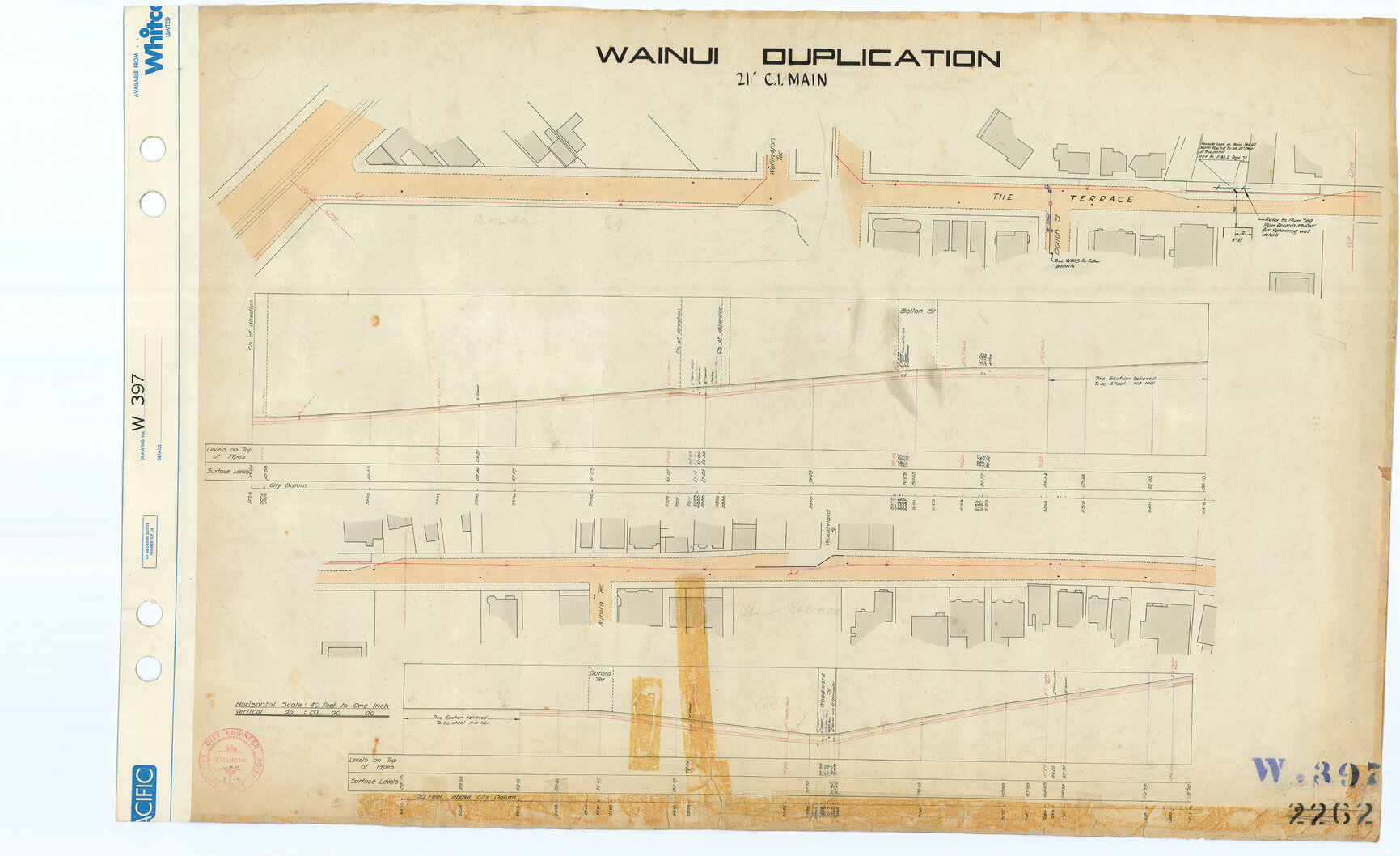 Wainui Duplication, The Terrace - 1913