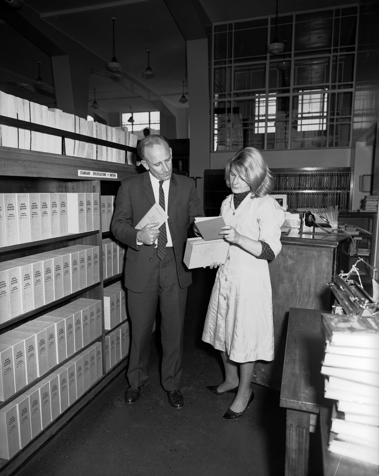 Wellington Public Library: British standards specifications on shelves