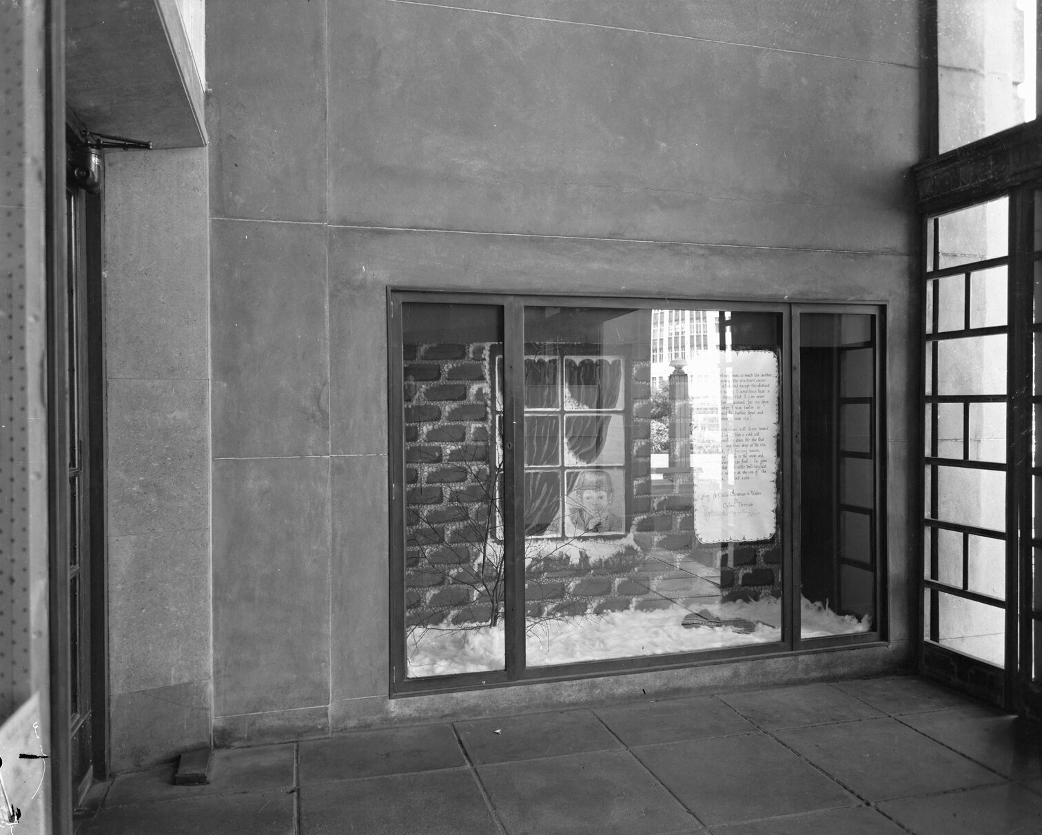 Wellington Public Library: Juniors Dept. window display, Xmas 1974