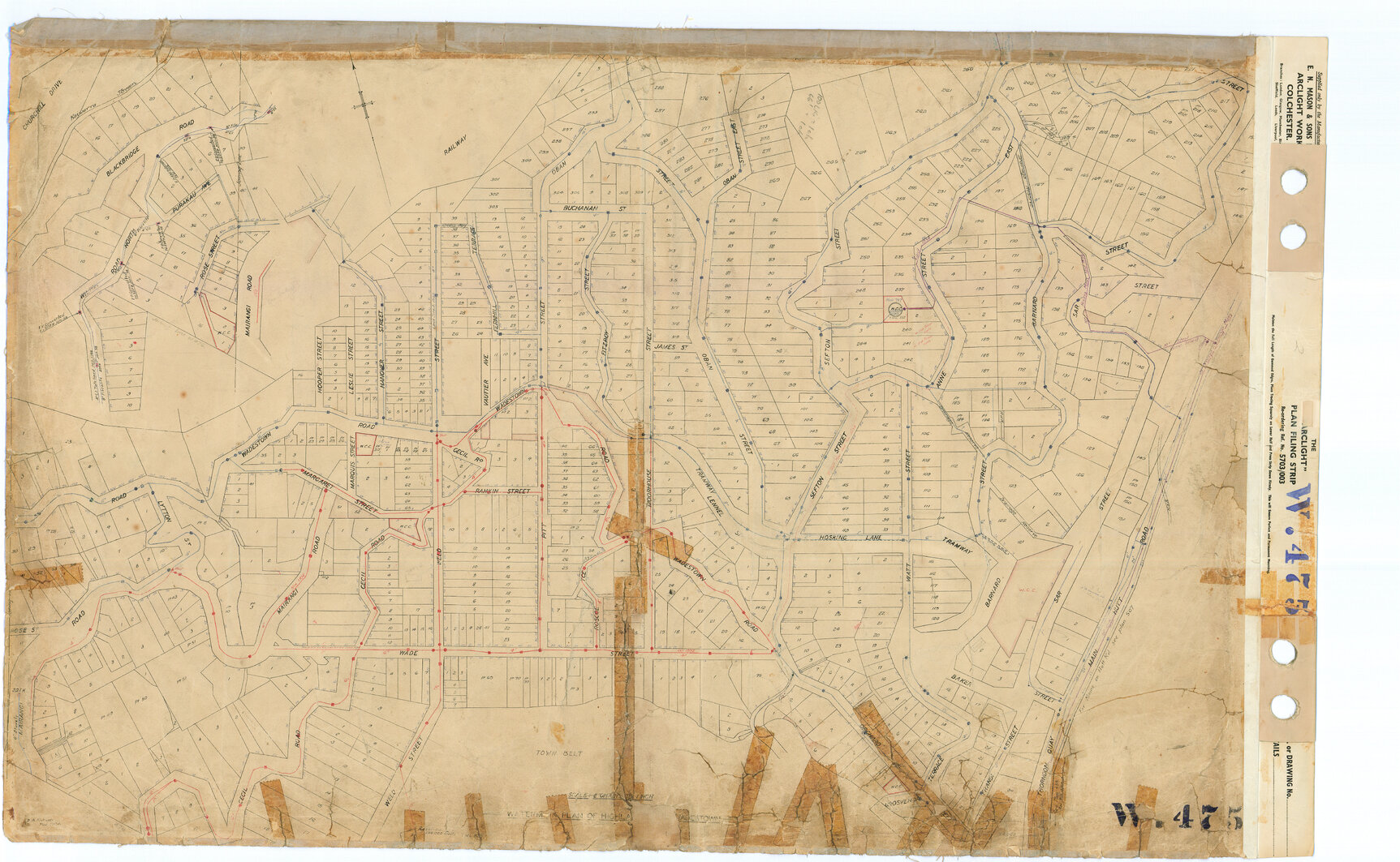 Plan of Watermains, Wilton - 1934