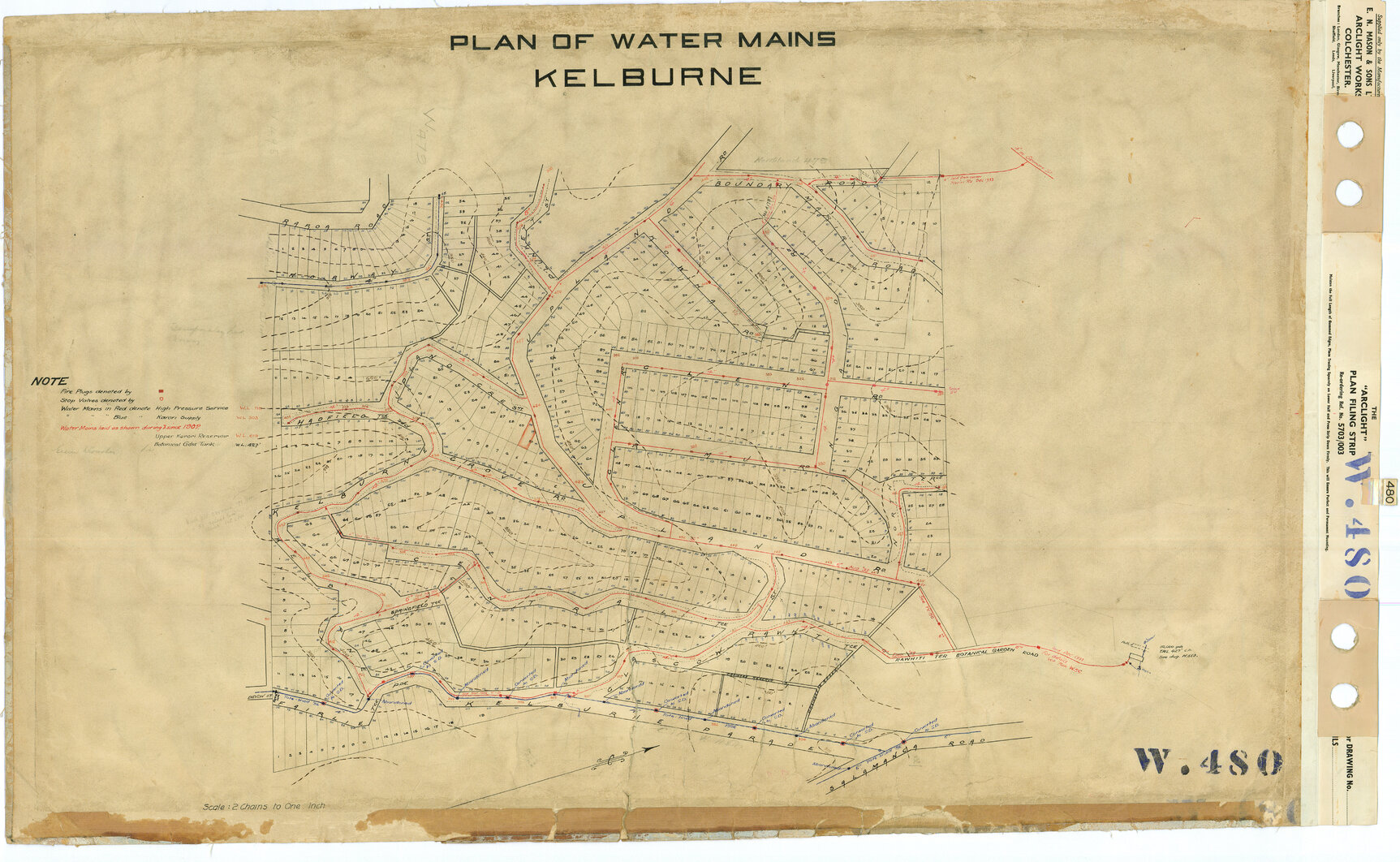 Plan of Watermains, Kelburn