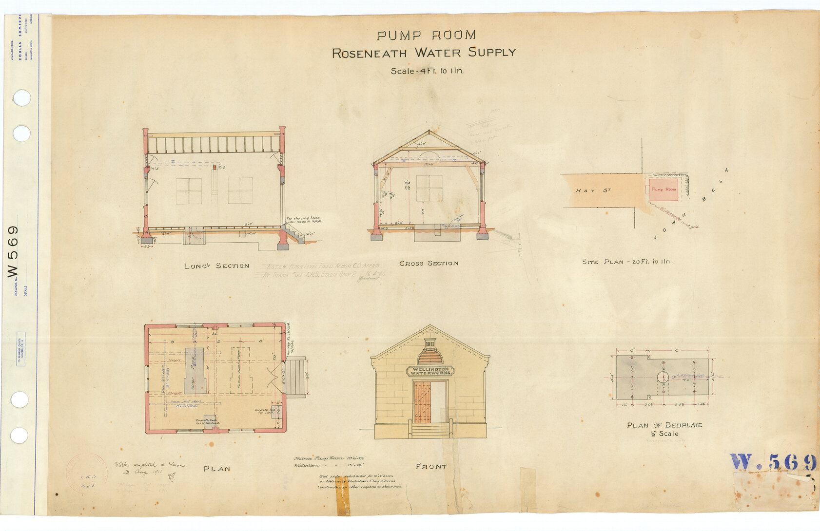 Pump room, Roseneath Water Supply - 1911