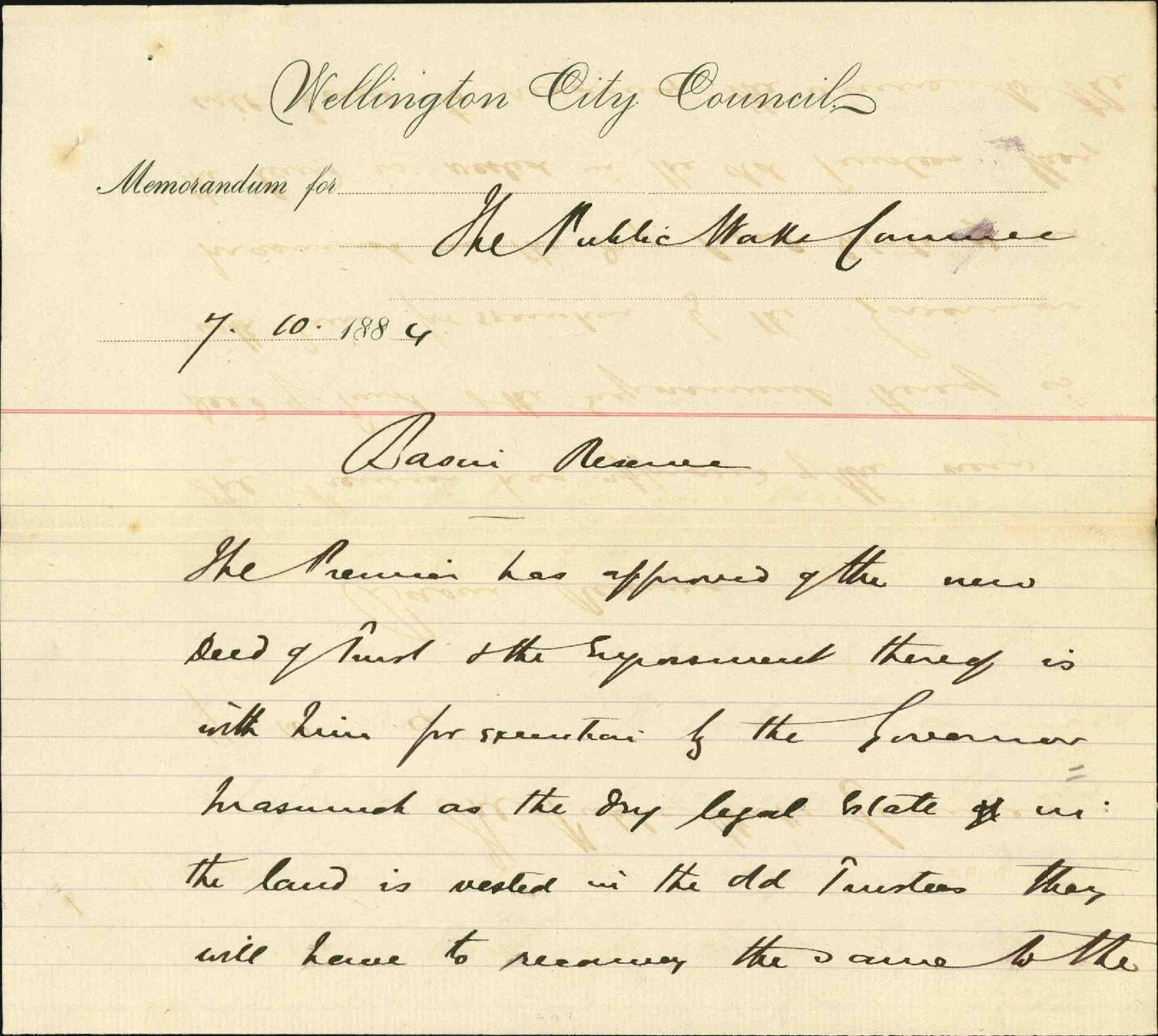 Basin Reserve - City Solicitor