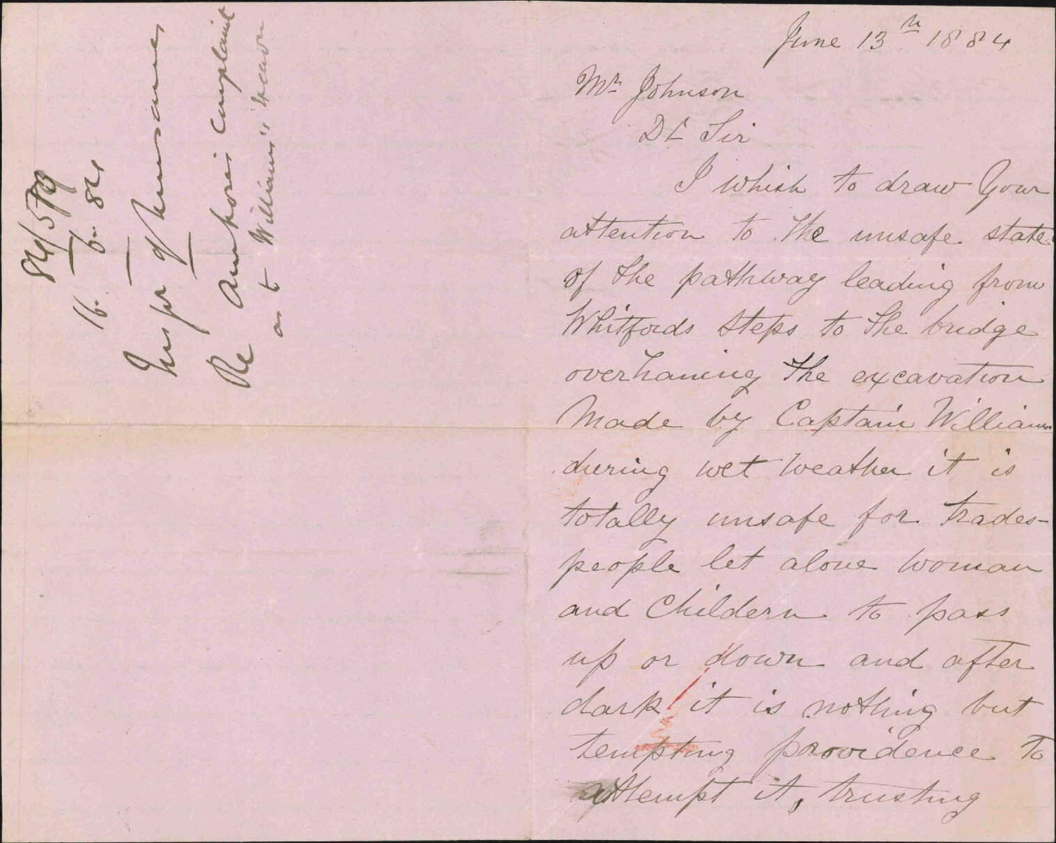 Ambroses complaint as to Williams excavation - Inspector of Nuisances