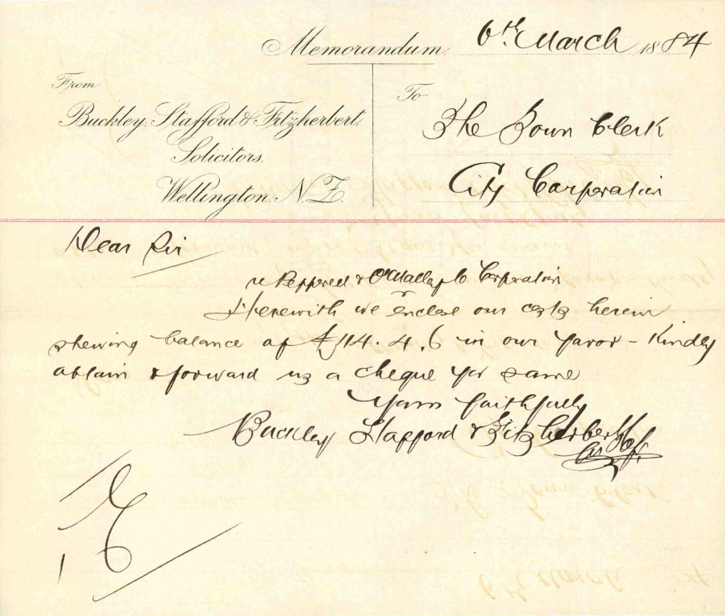 With bill of costs regarding O'Malley &amp; Pepperell - Buckley, Stafford and Fitzherbert, Solicitors