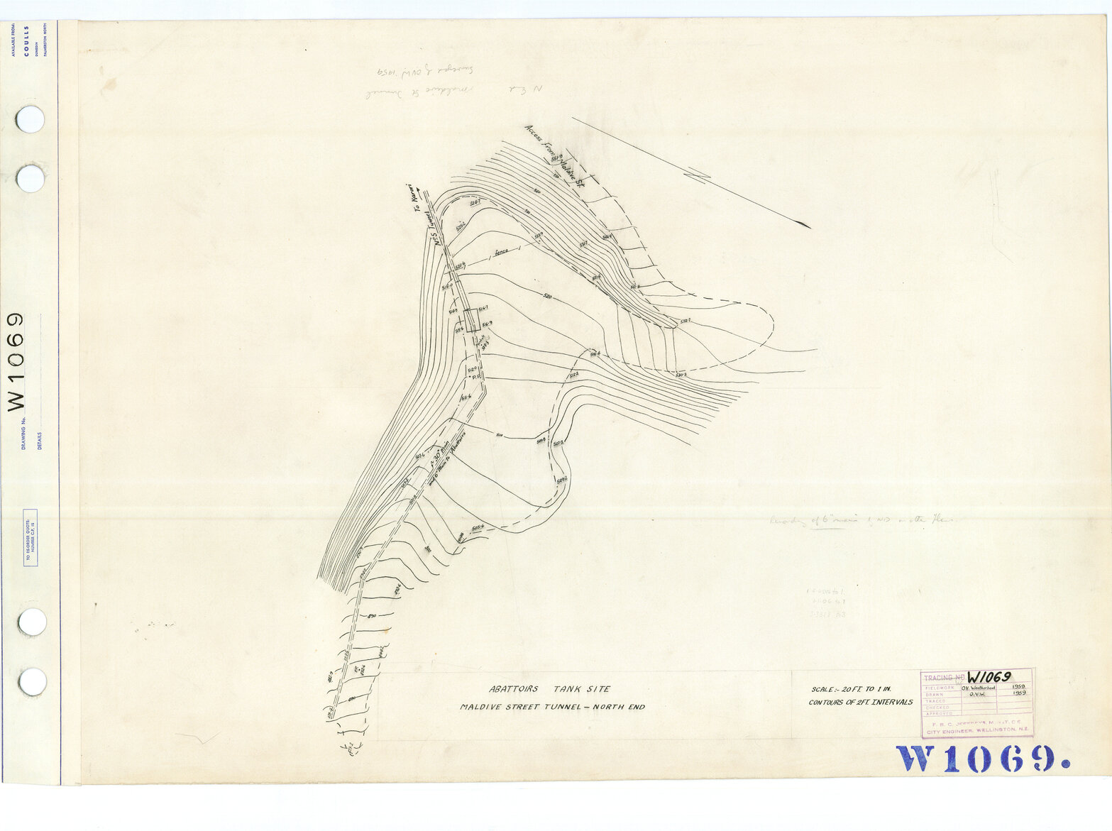 Abattoir Tank Site, Maldive Street Tunnel, North End - 1959