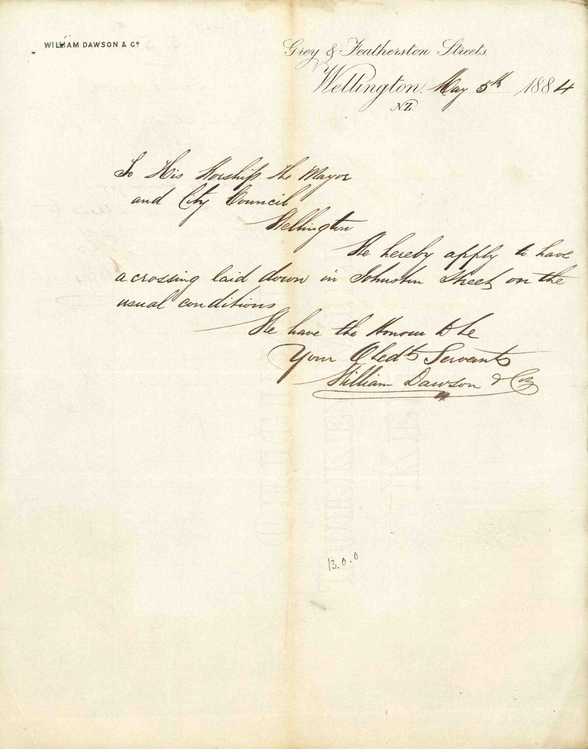 Requesting crossing in Johnston Street - William Dawson &amp; Co