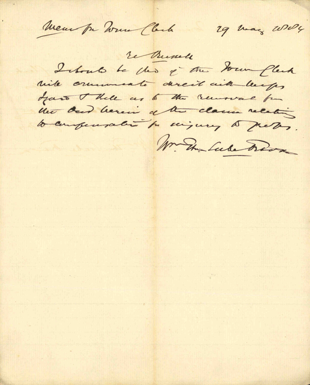 Land taken from A E Russell - W T Travers