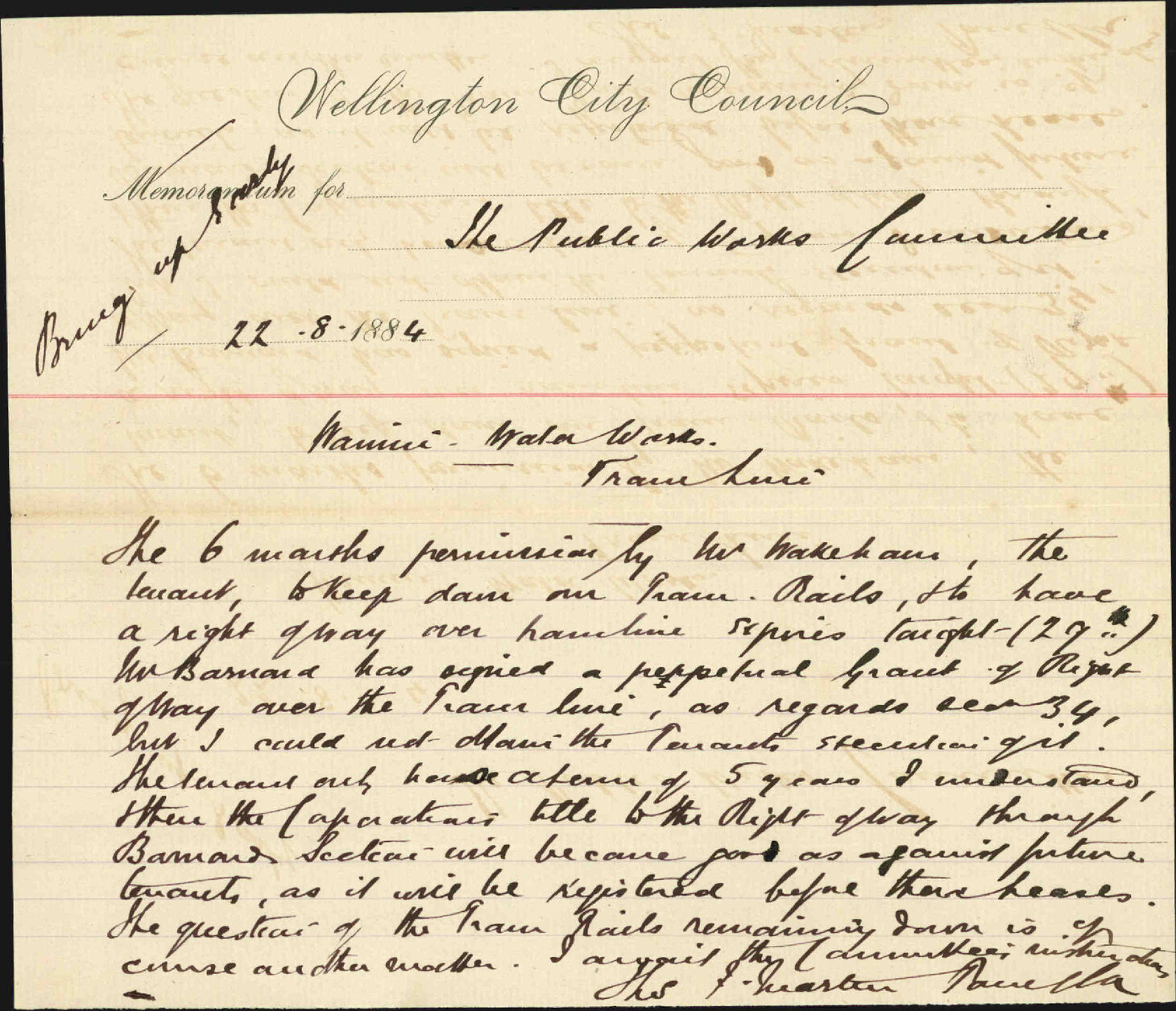 Wainuiomata train line - City Solicitor
