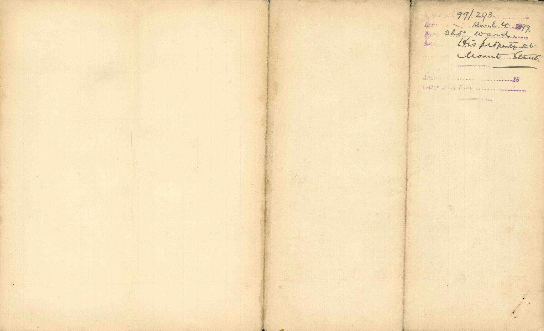 His property at Mount Street - Thomas Ward