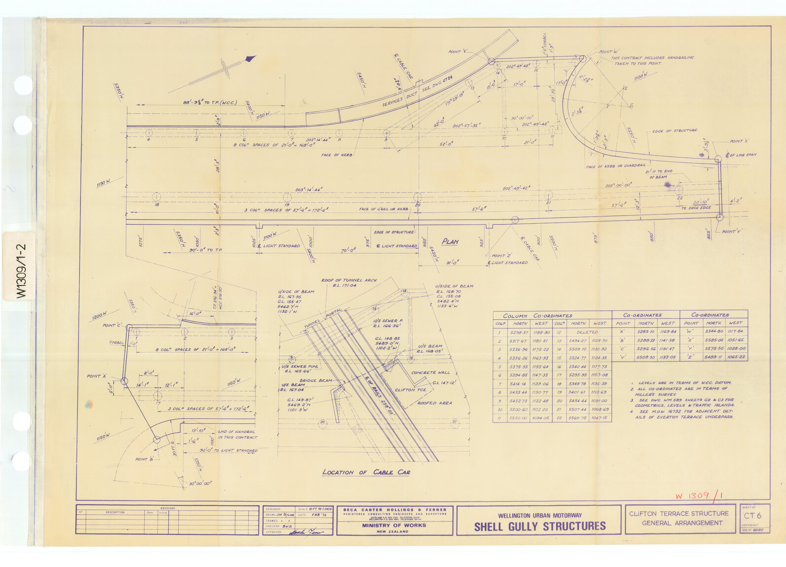 Wellington Urban Motorway, Shell Gully Structures, Everton Terrace ...