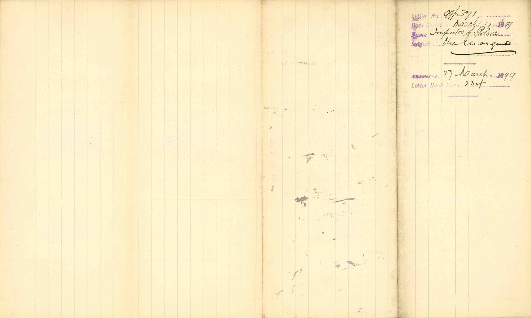 The Morgue - Inspector of Police