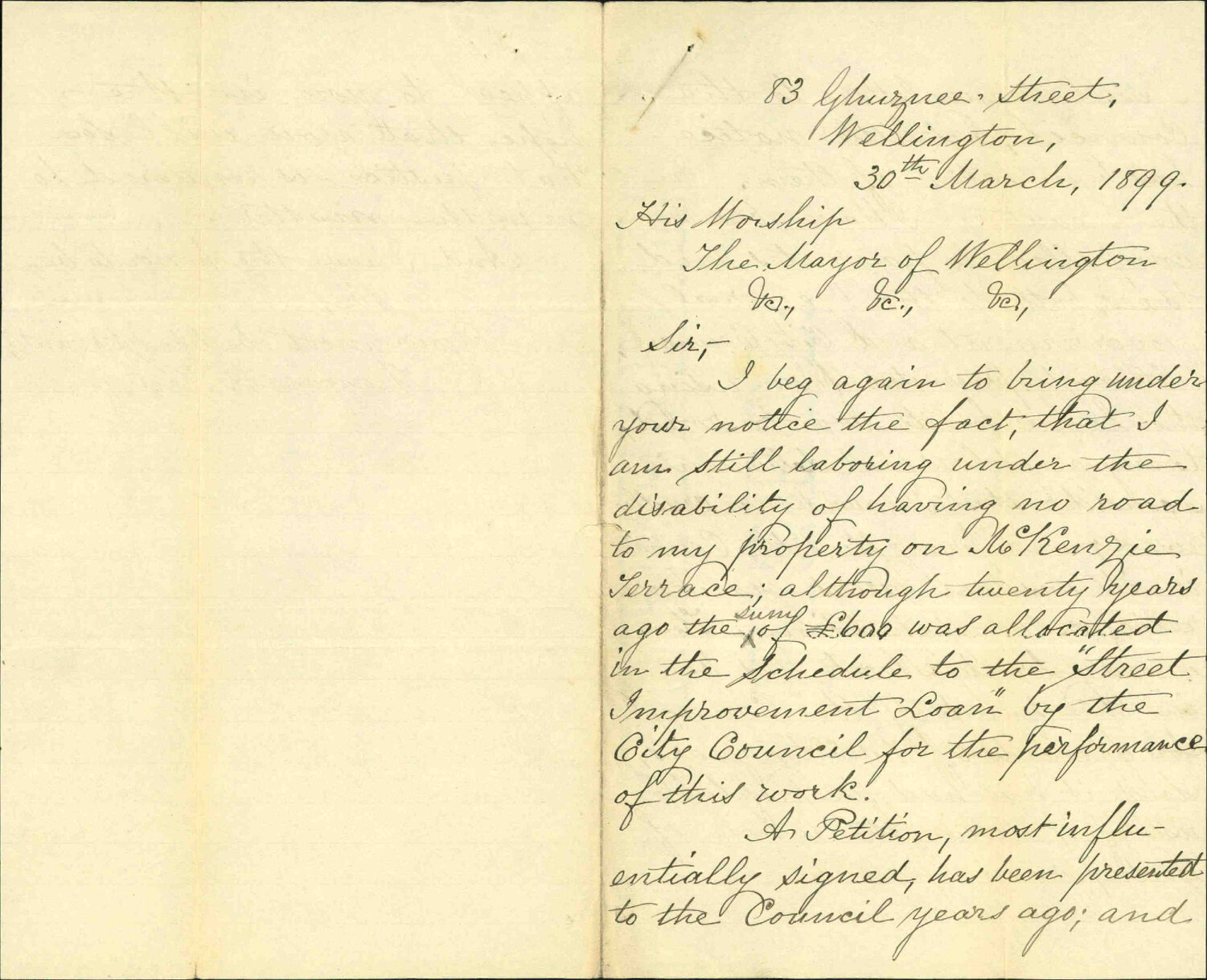 Further regarding McKenzie Terrace (Graveyard Road) - Thomas McKenzie
