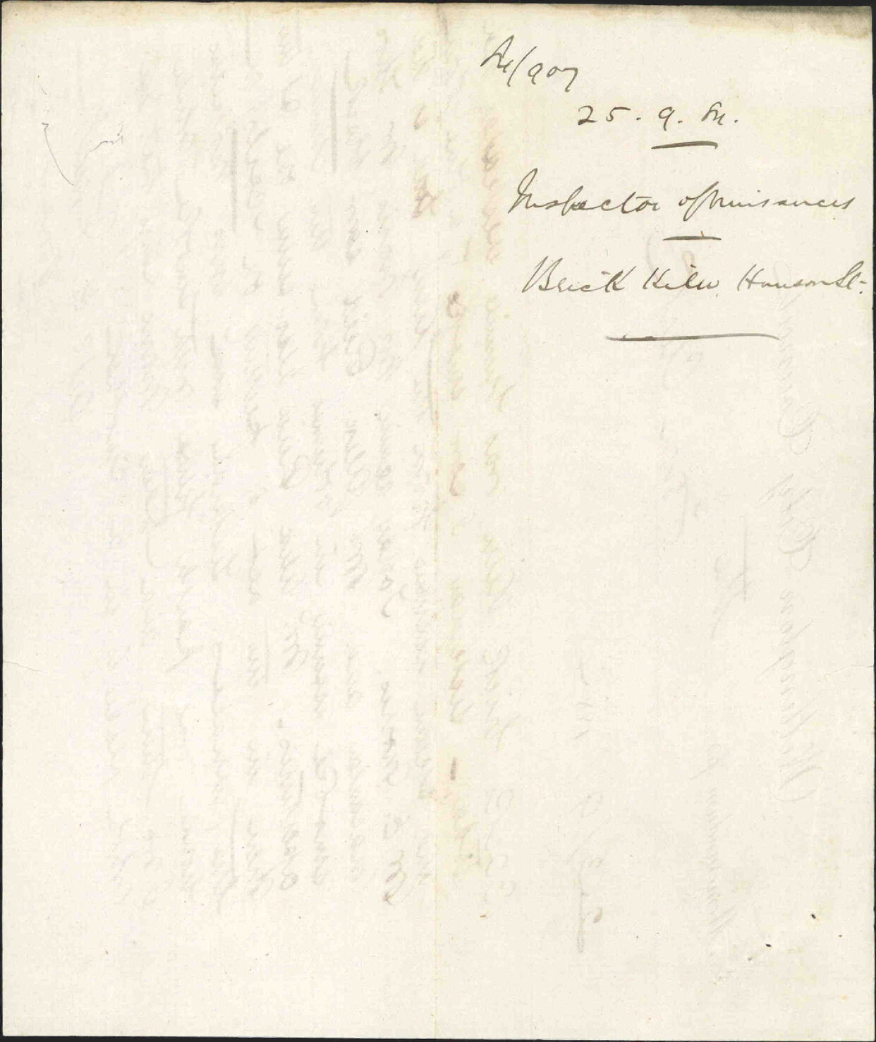 Brick kiln, Hanson Street - Inspector of Nuisances