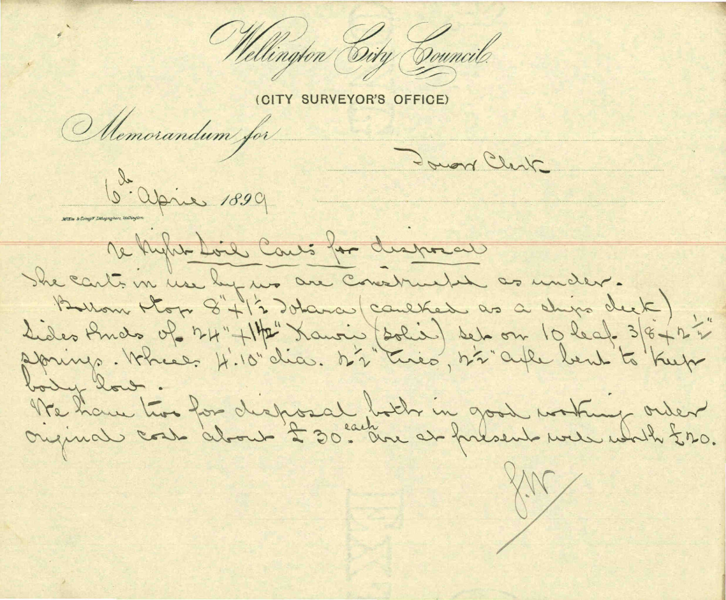 Enquiry regarding night cart - Town Clerk, Greytown