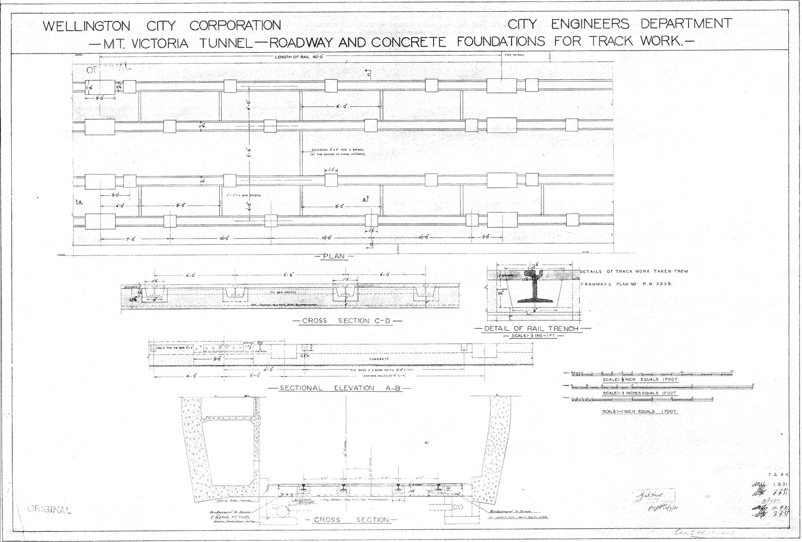 Mount Victoria Tunnel, roadway and concrete foundations for trackwork