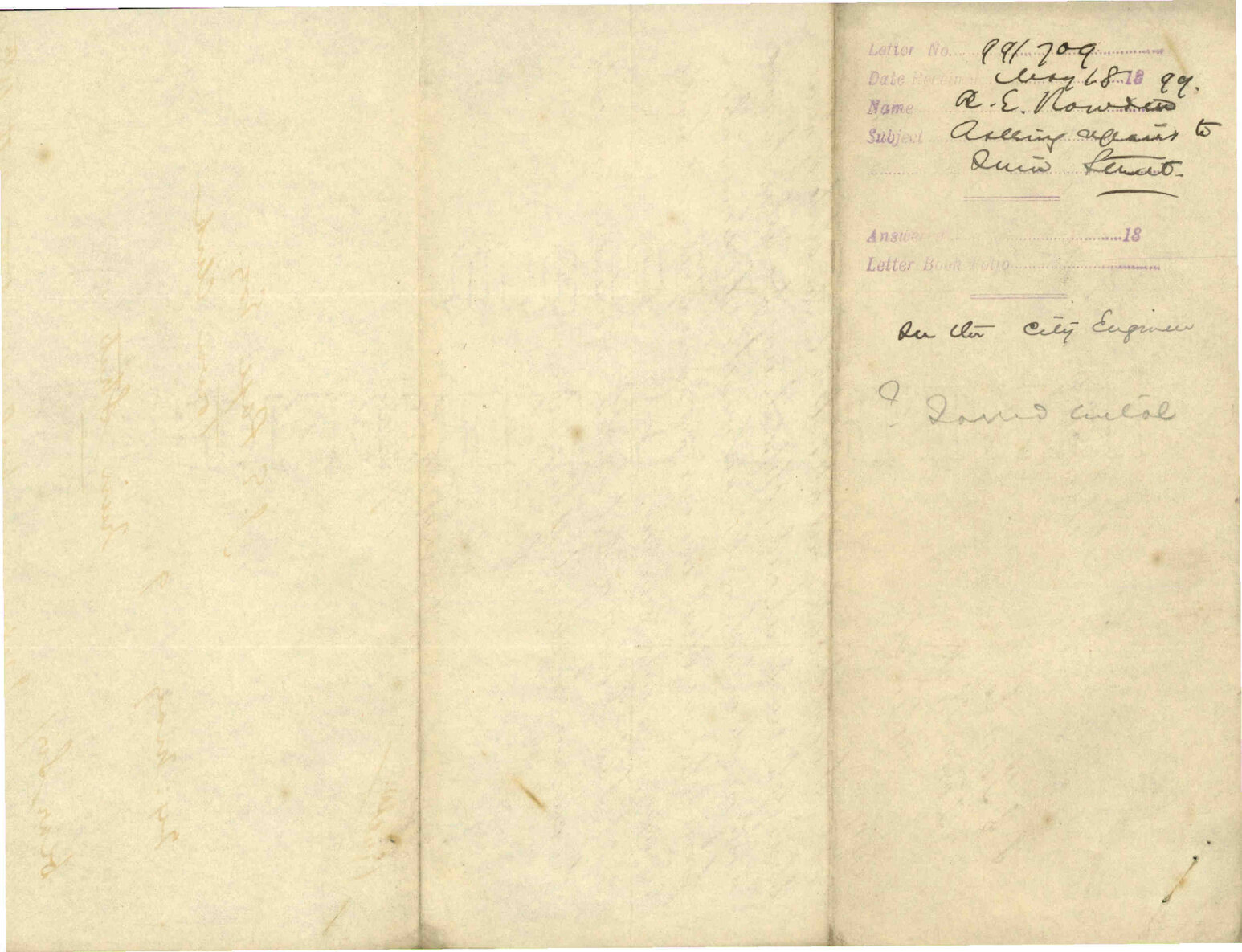 Asking repairs to Quin Street - A E Rowden