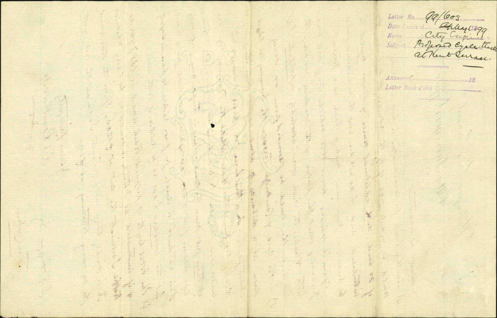 Proposed cycle track at Kent Terrace - City Engineer