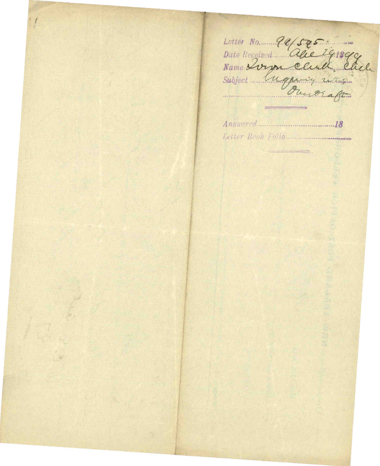Enquiry regarding overdraft - Town Clerk, Christchurch