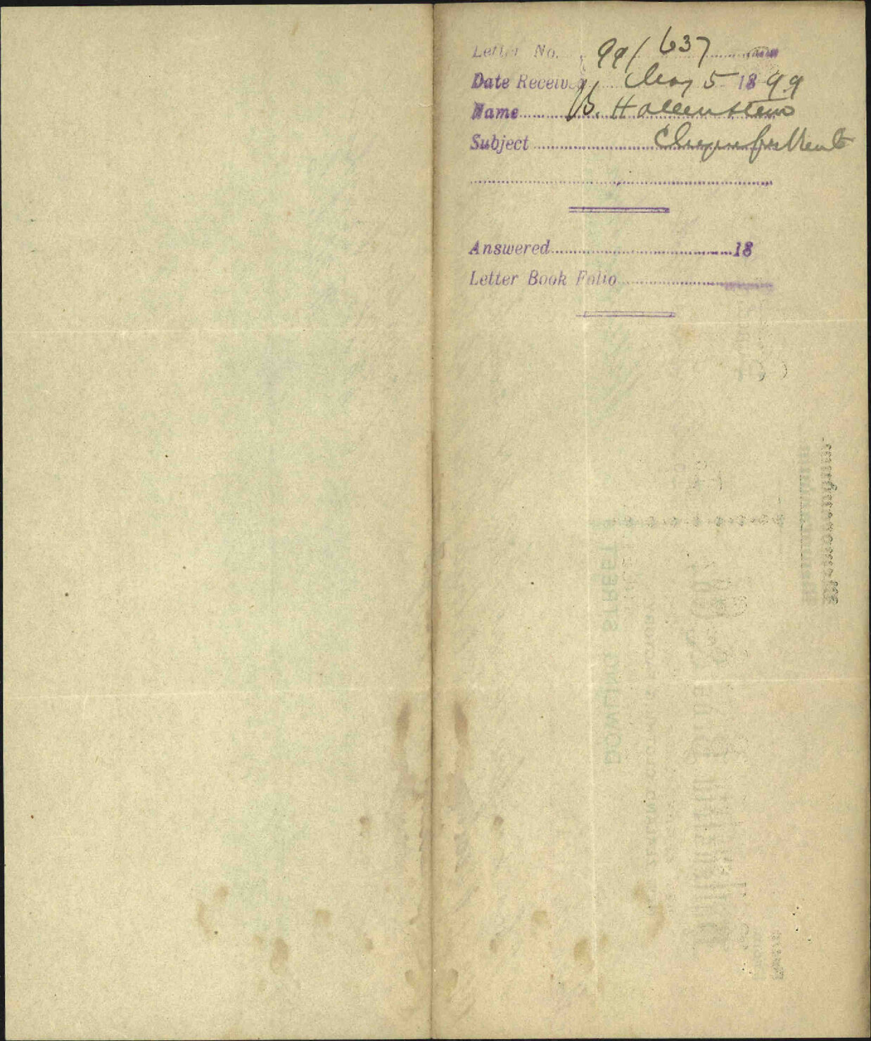Cheque for rent - B Hallenstein