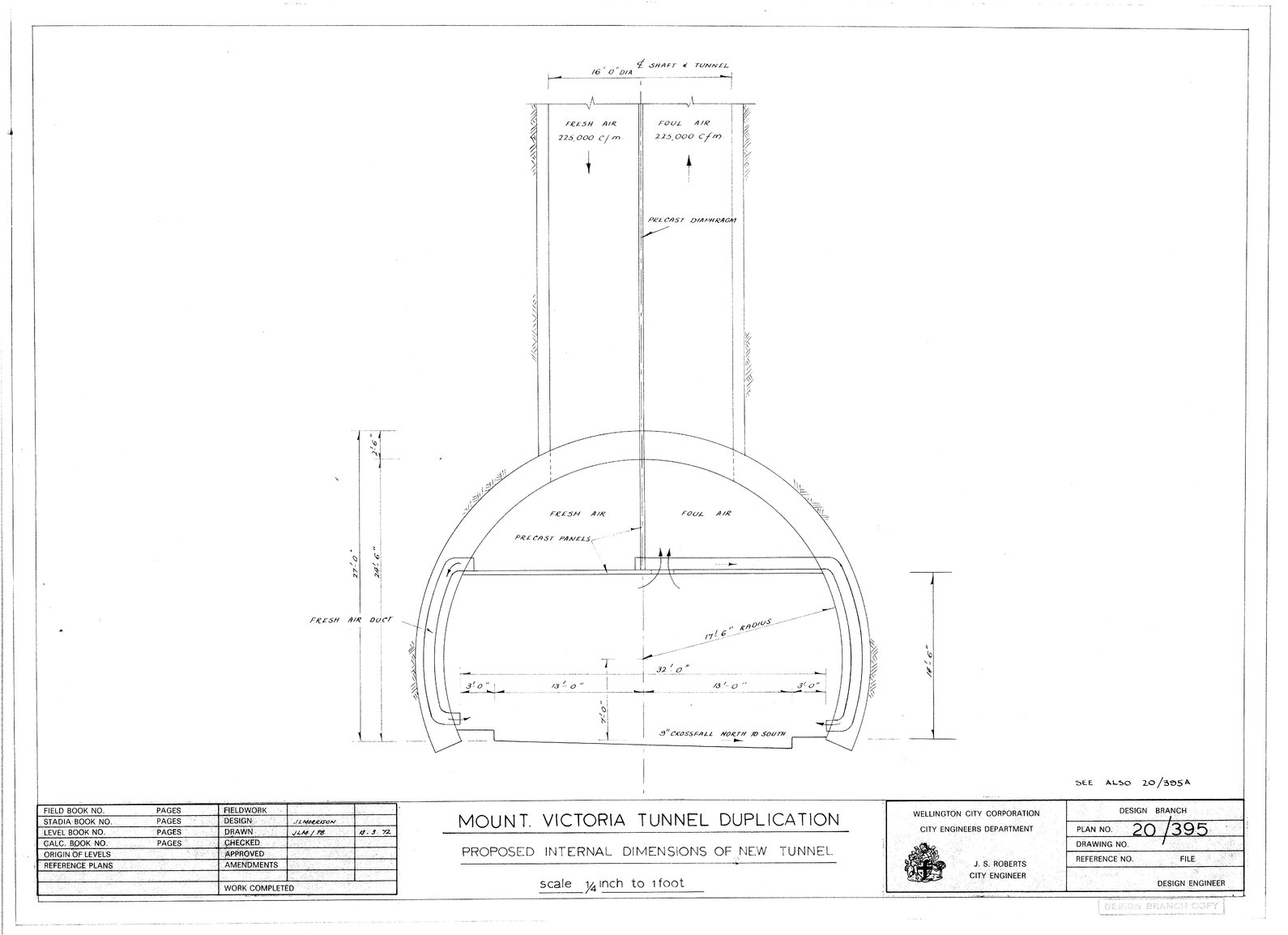 Mount Victoria Tunnel duplication, proposed internal dimensions of new tunnel