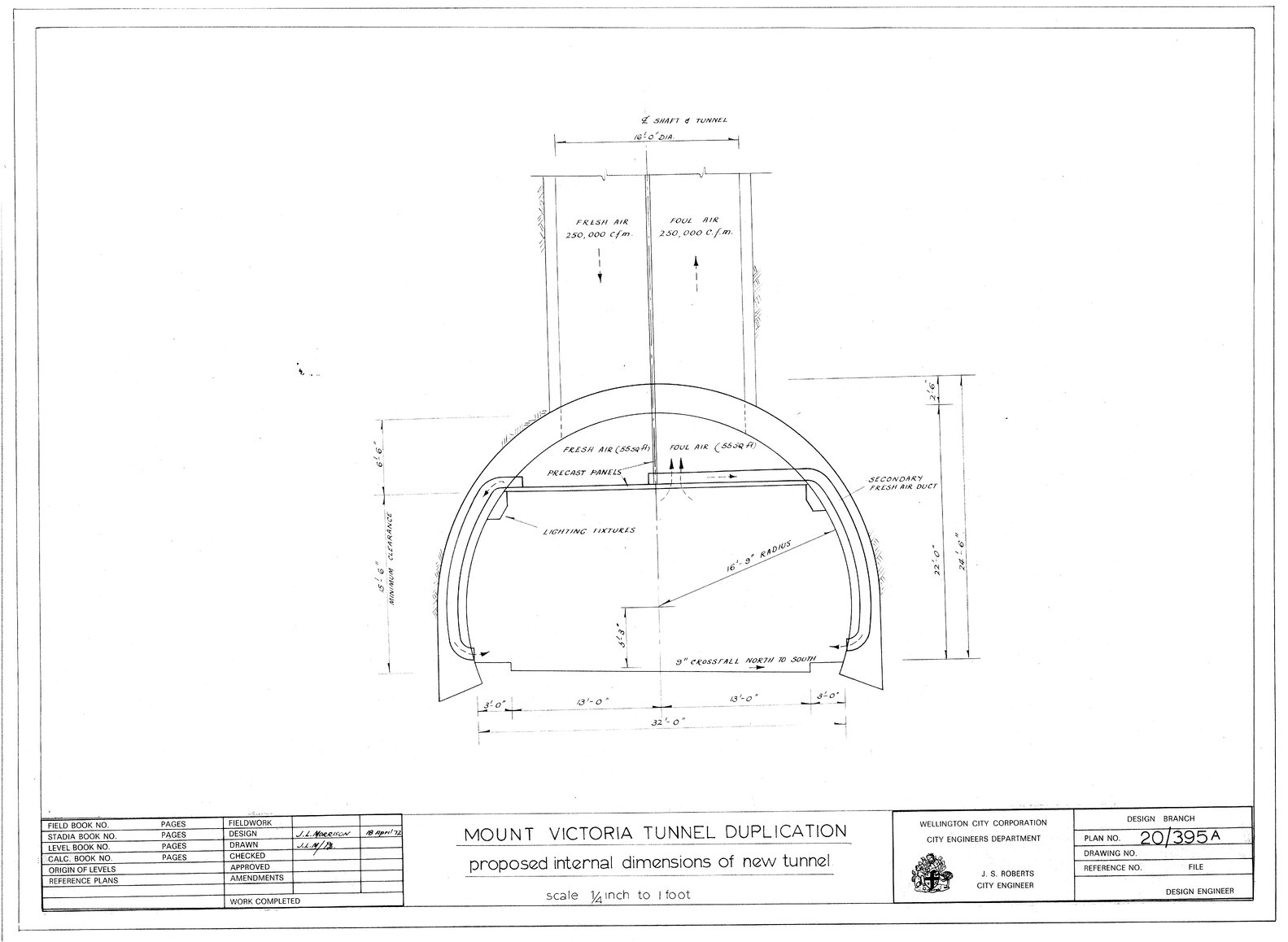 Mount Victoria Tunnel duplication, proposed internal dimensions of new tunnel