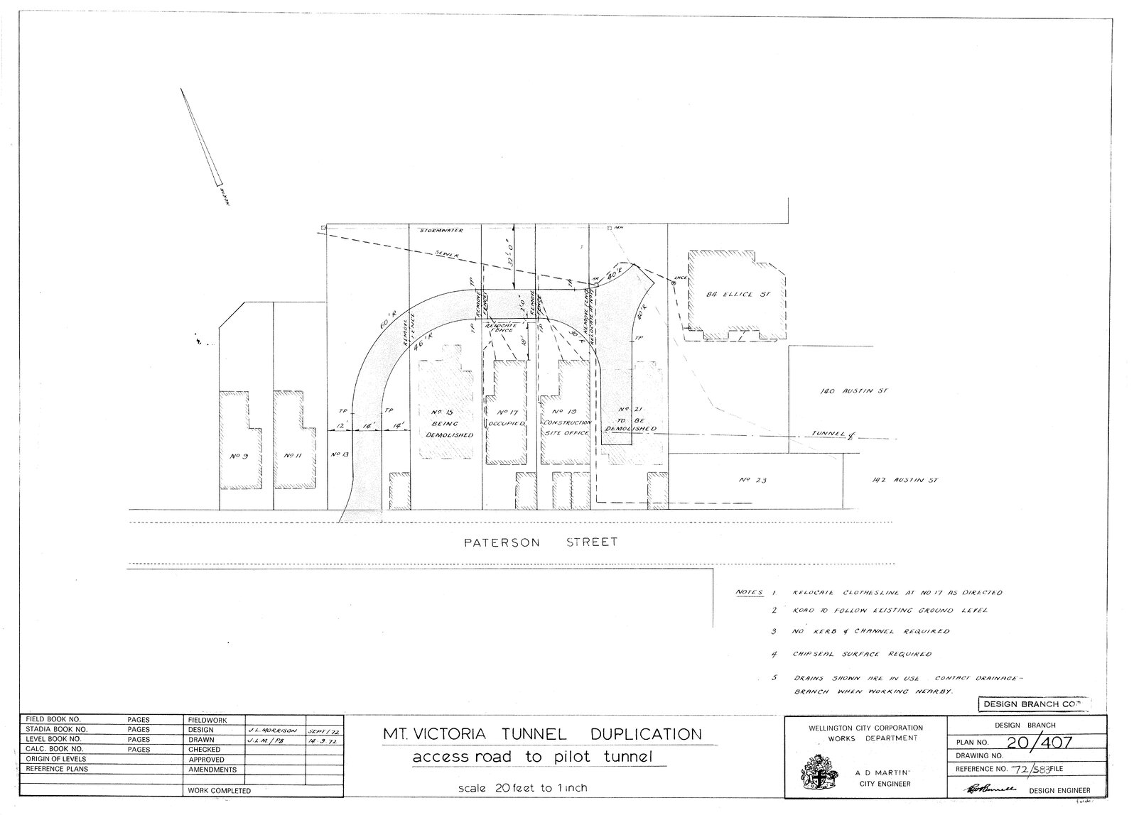 Mount Victoria Tunnel duplication, access road to pilot tunnel