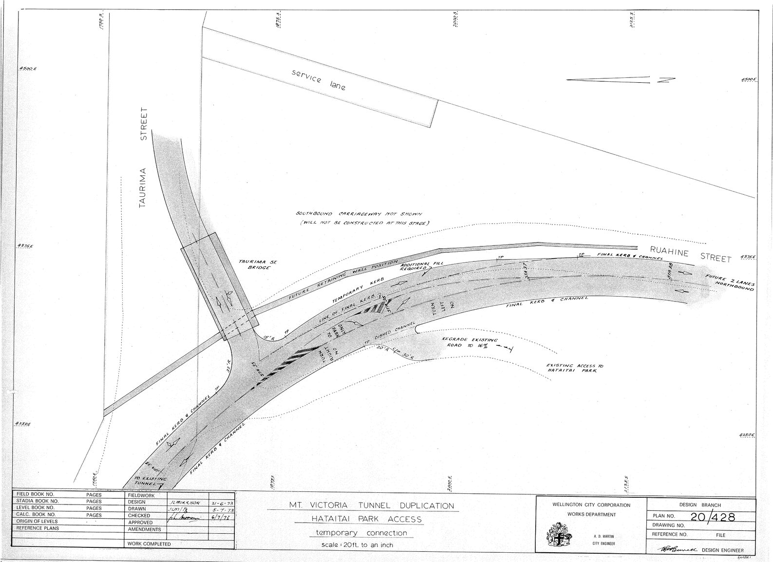 Mount Victoria Tunnel duplication, Hataitai Park access, temporary connection