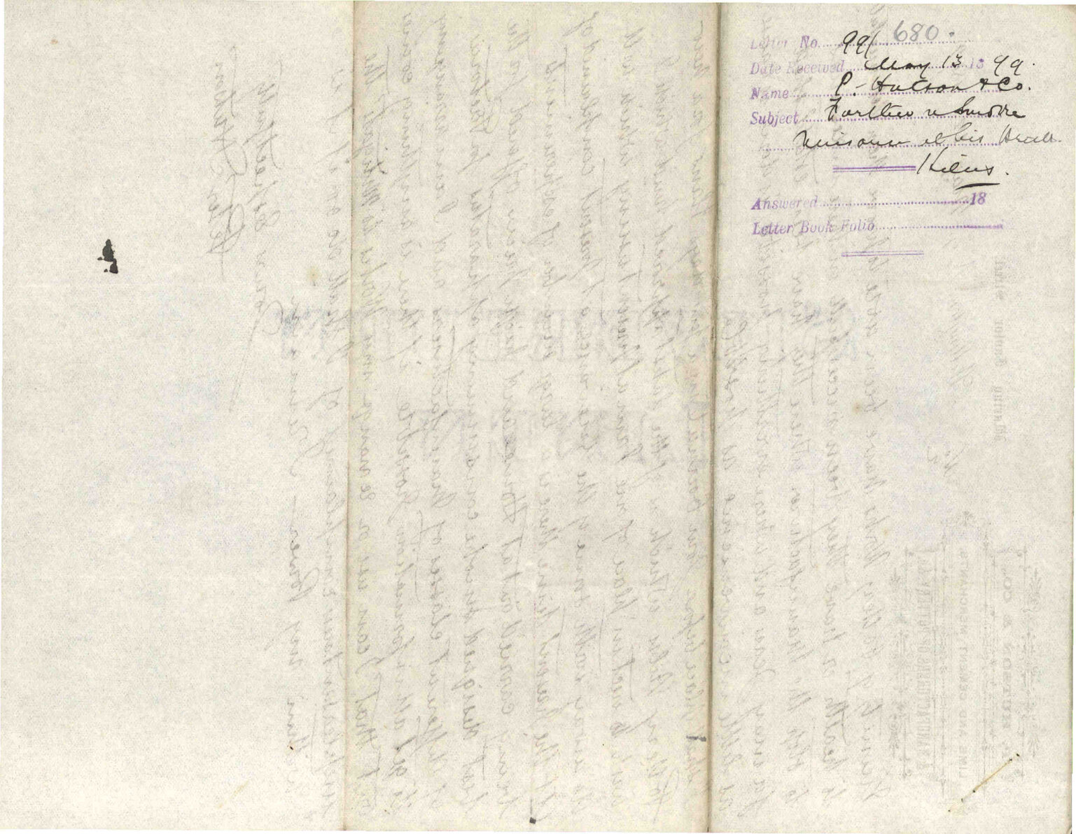 Further regarding smoke nuisance at his brick kilns - P Hutson &amp; Company