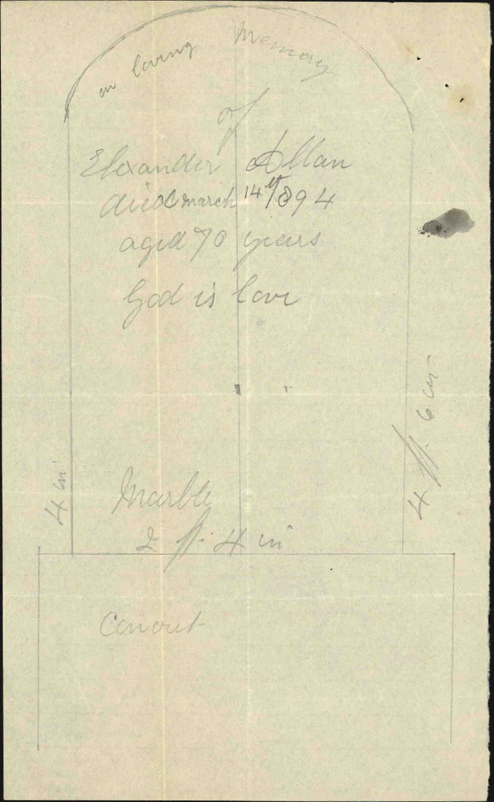 Tombstone at Cemetery - W Mansfield