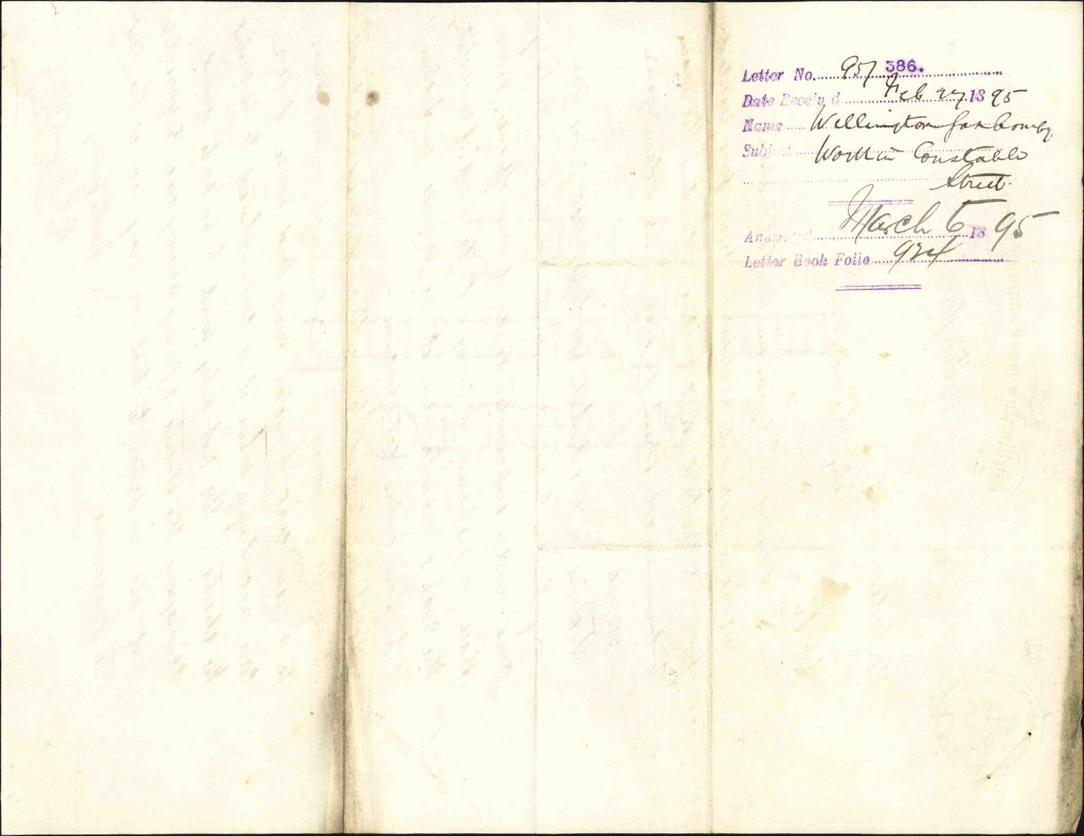 Work in Constable Street - Wellington Gas Company