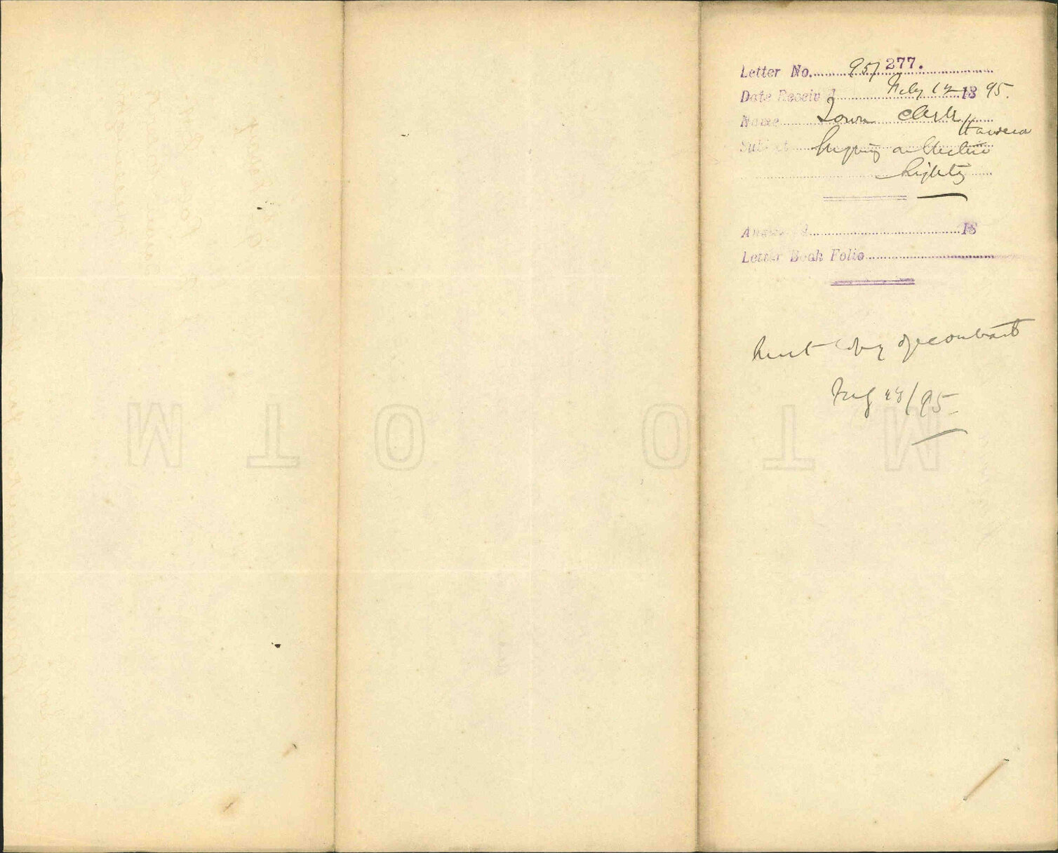 Enquiry regarding electric lighting - Town Clerk, Hawera