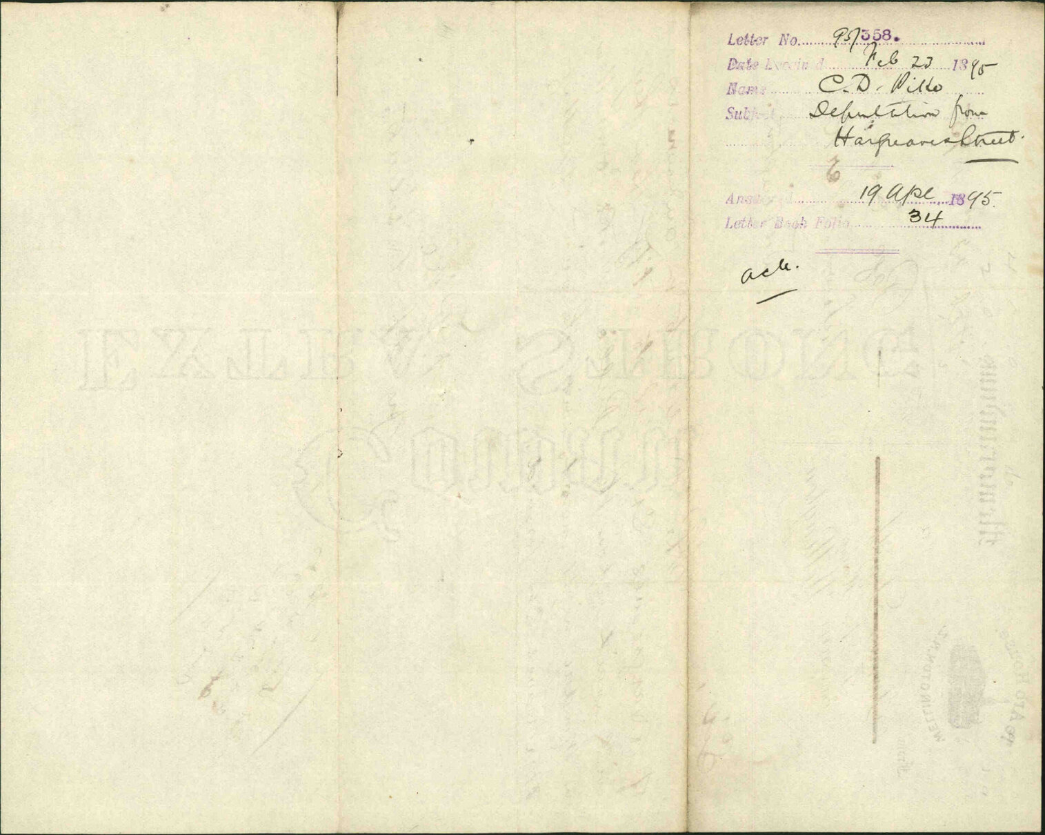 Deputation from Hargraves Street - C D Pike