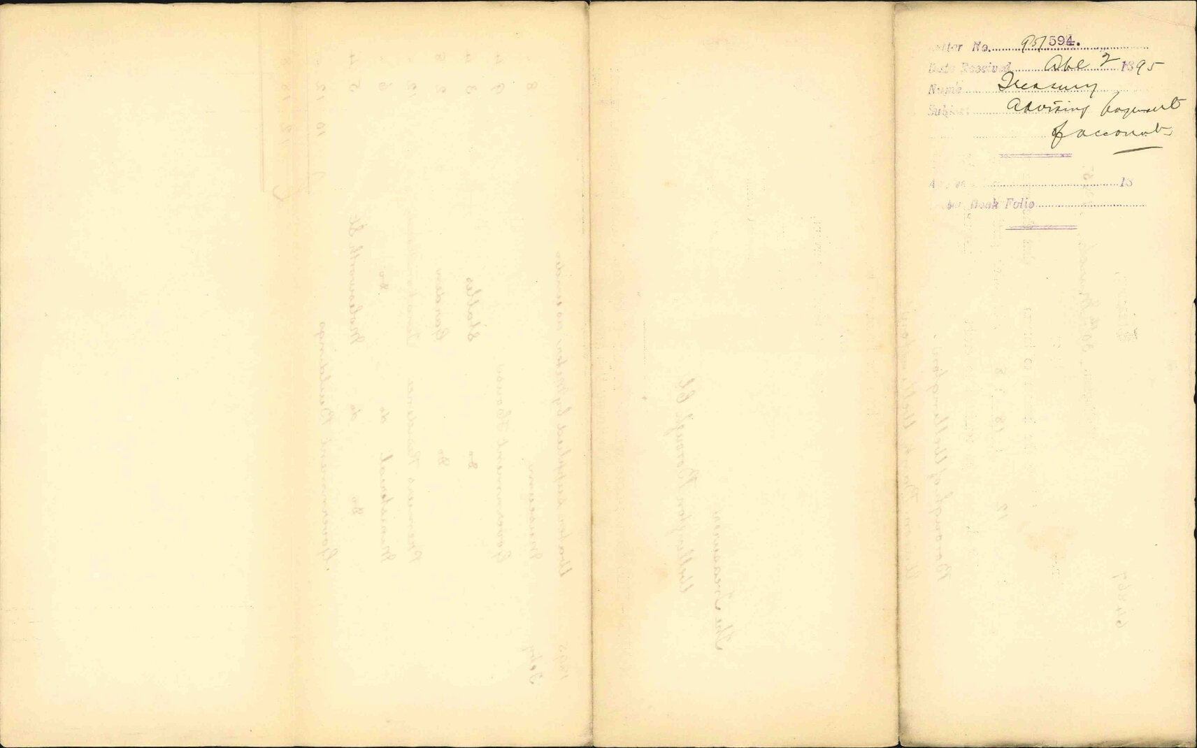 Advising payment of account - Treasury