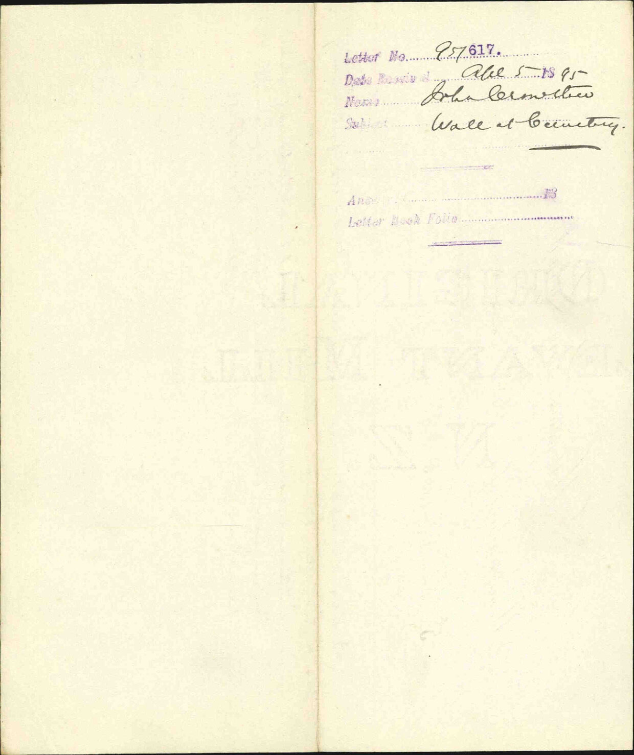 Wall at Cemetery - John Browther