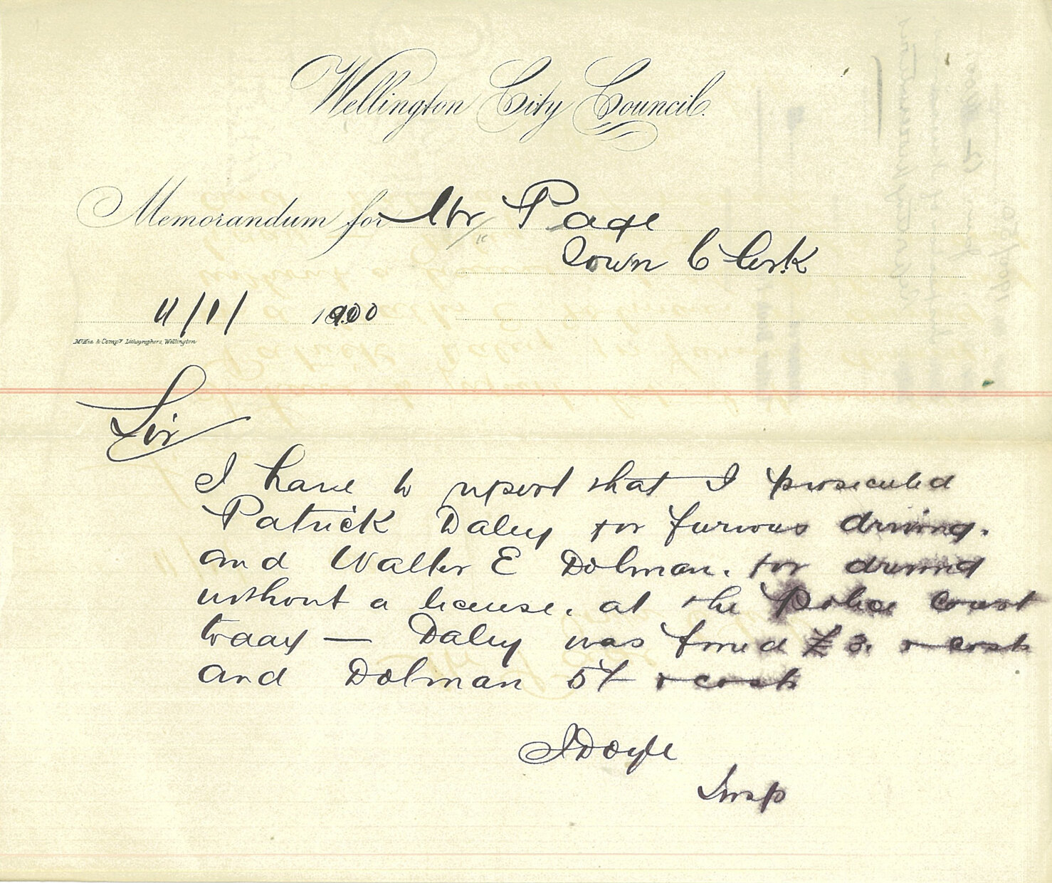 Reporting prosecutions - Inspector of Nuisances