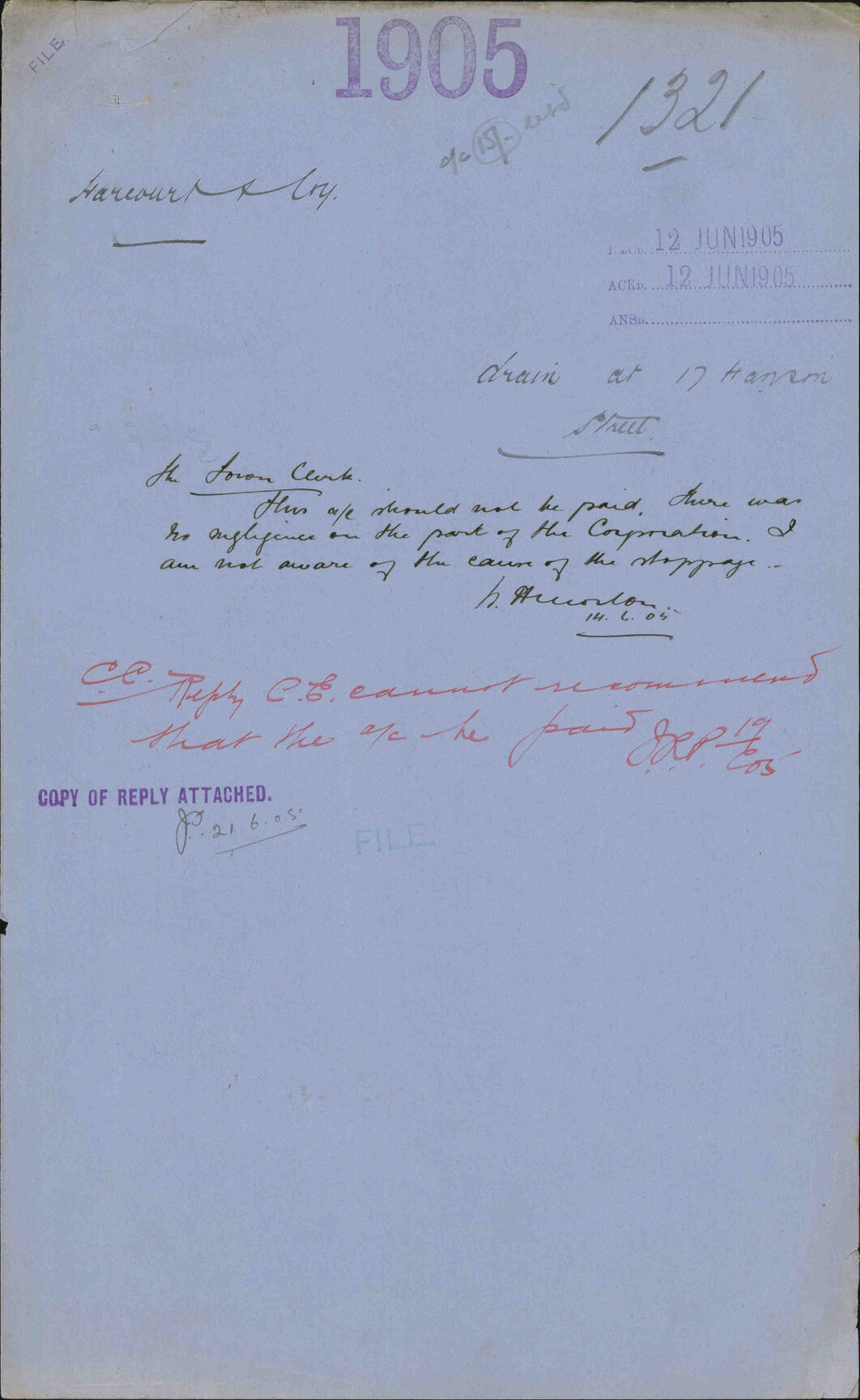 Drain at 17 Hanson Street - Harcourt and Co