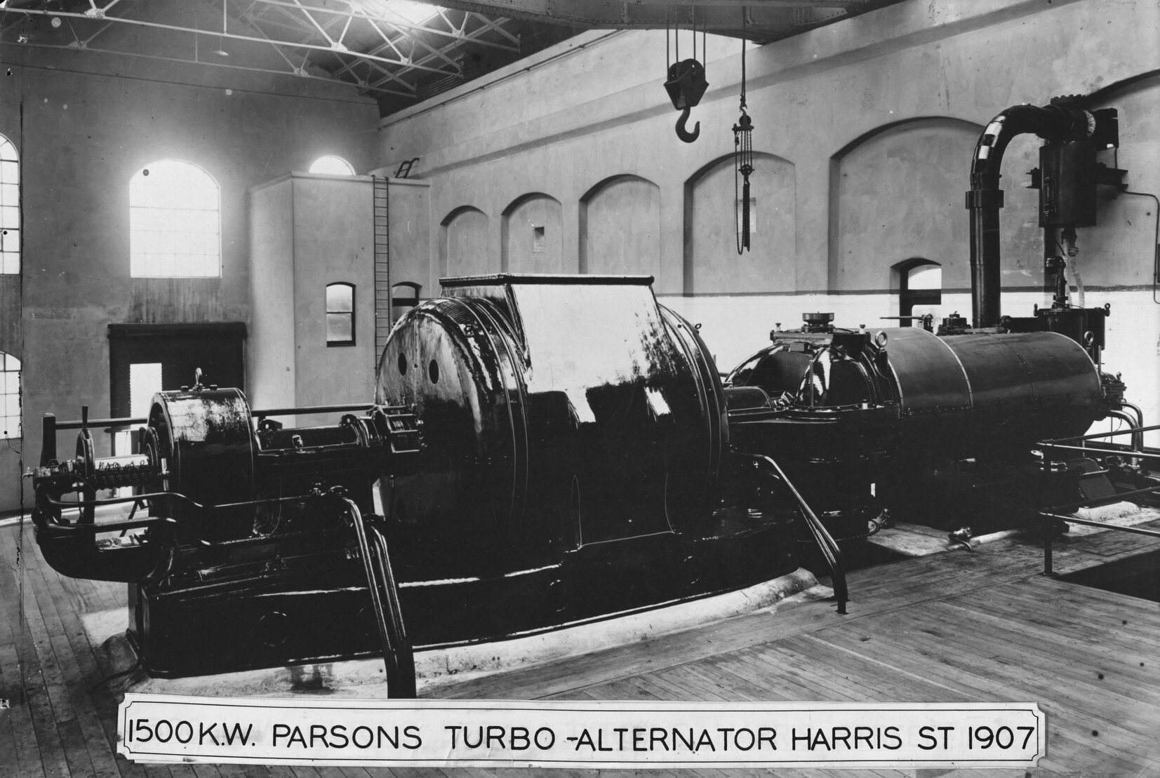 1500 KW Parsons Turbo - Alternator Harris Street