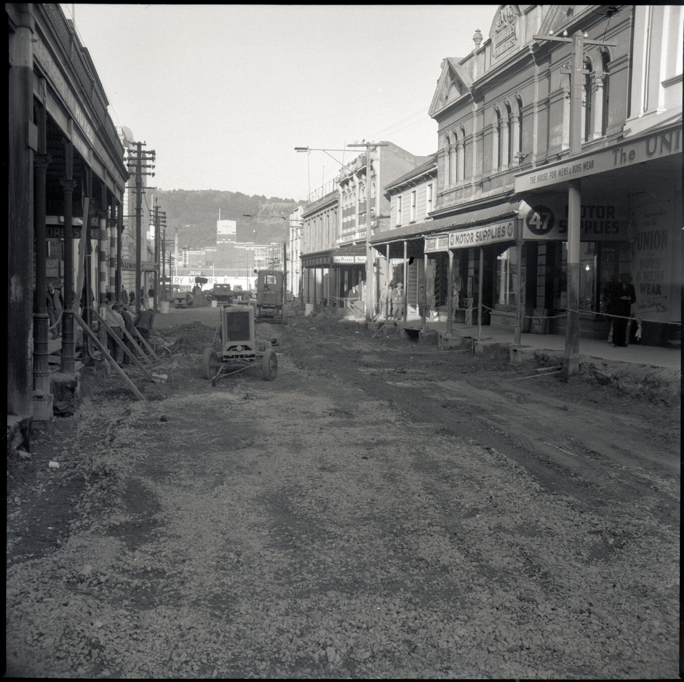b. Street Repairs, Drainage, Ghuznee Street, Te Aro, Road works in progress