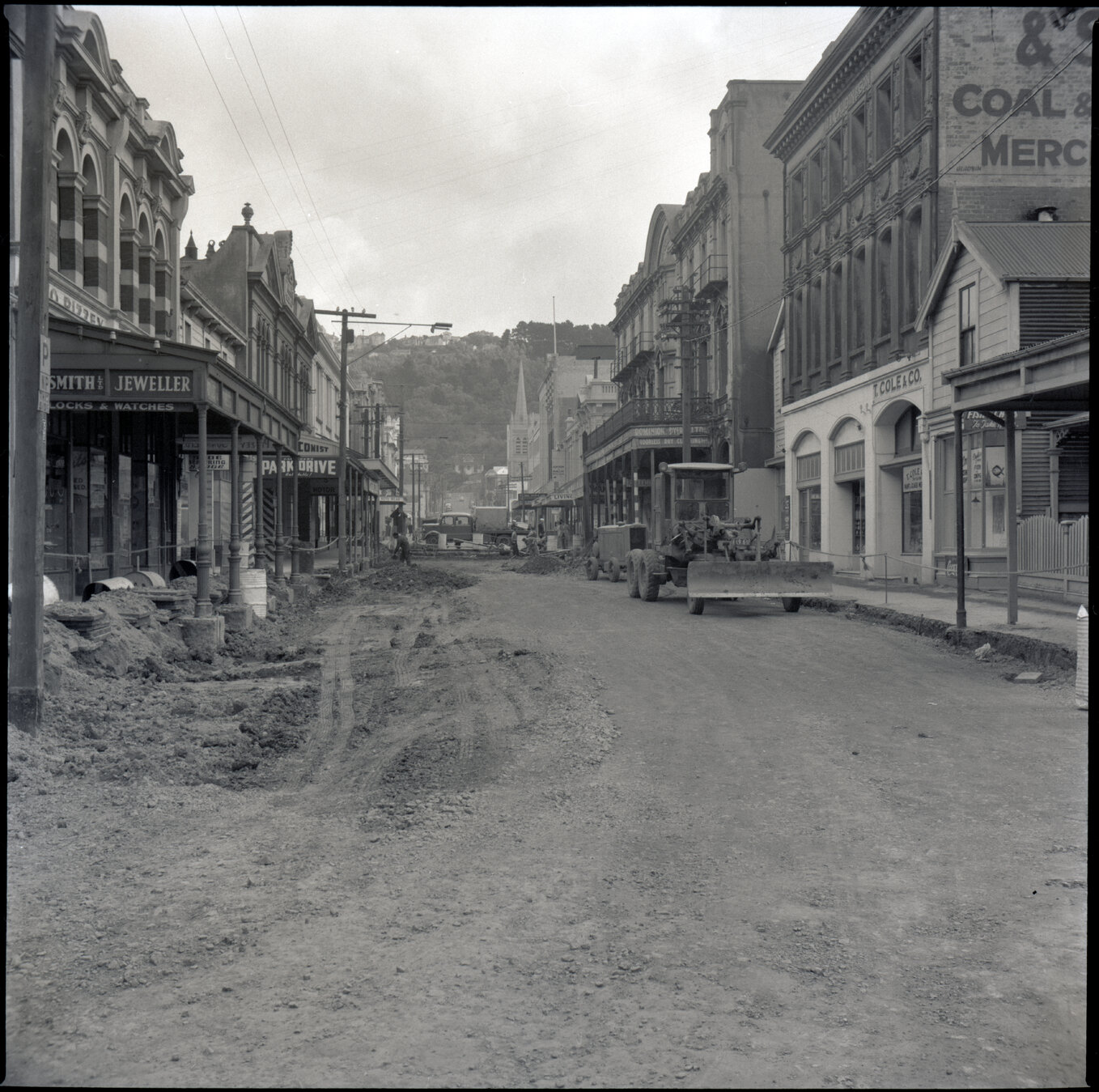 g. Street Repairs, Drainage, Ghuznee Street, Te Aro, Road works in progress