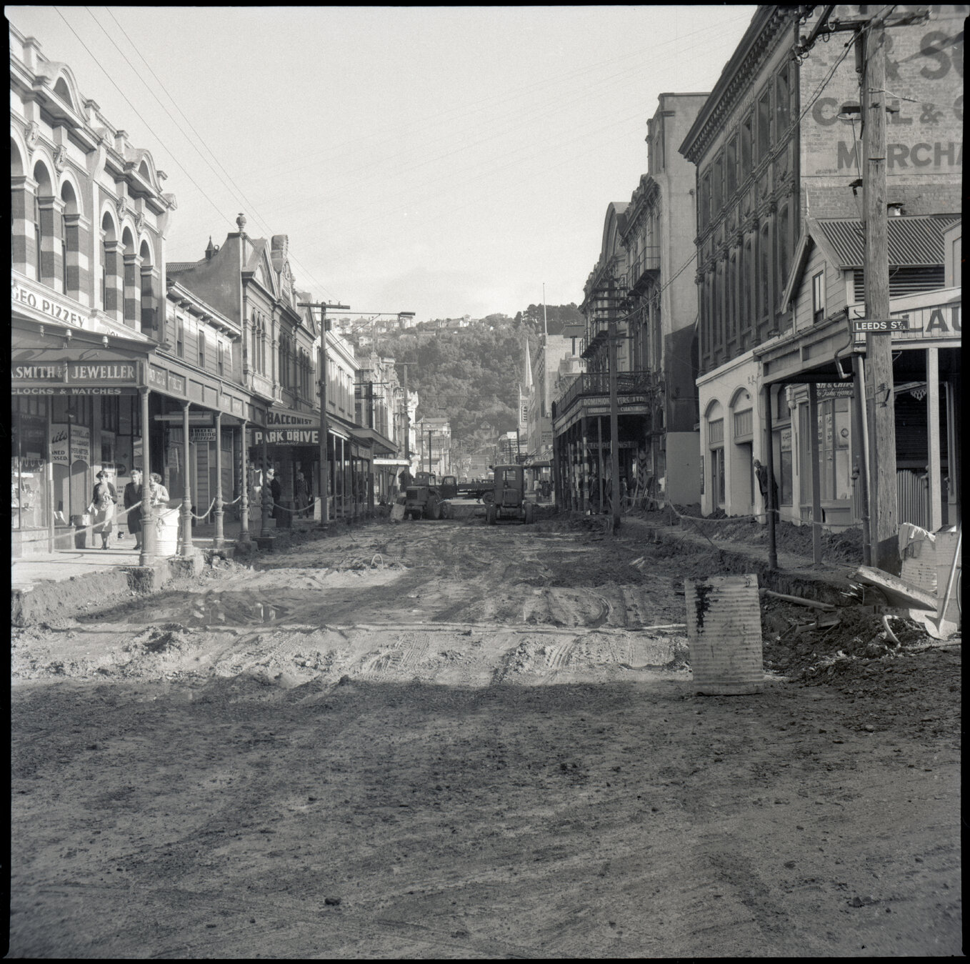 i. Street Repairs, Drainage, Ghuznee Street, Te Aro, Road works in progress