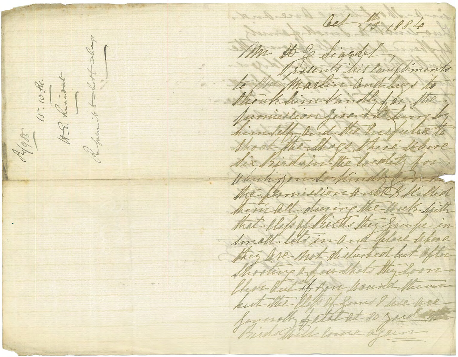 Permit to shoot Shags - Hector Evelyn Liardet