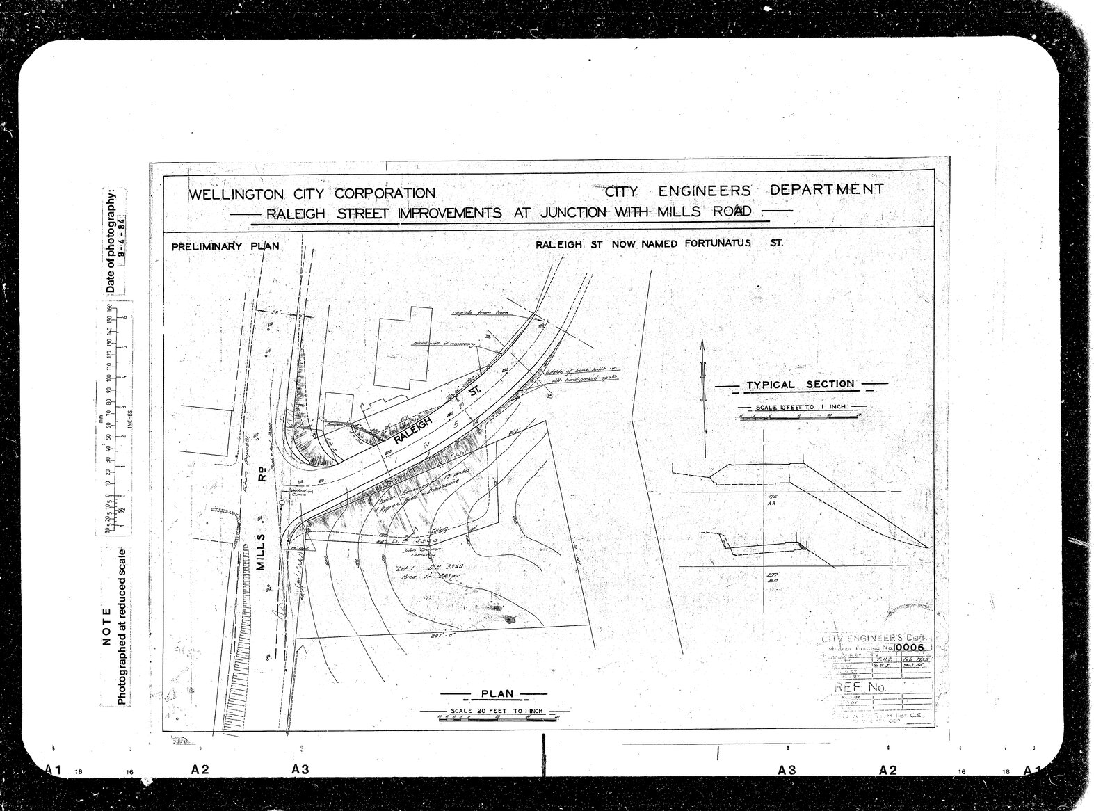 Raleigh Street [Fortunatus Street] improvements at junction with Mills Road