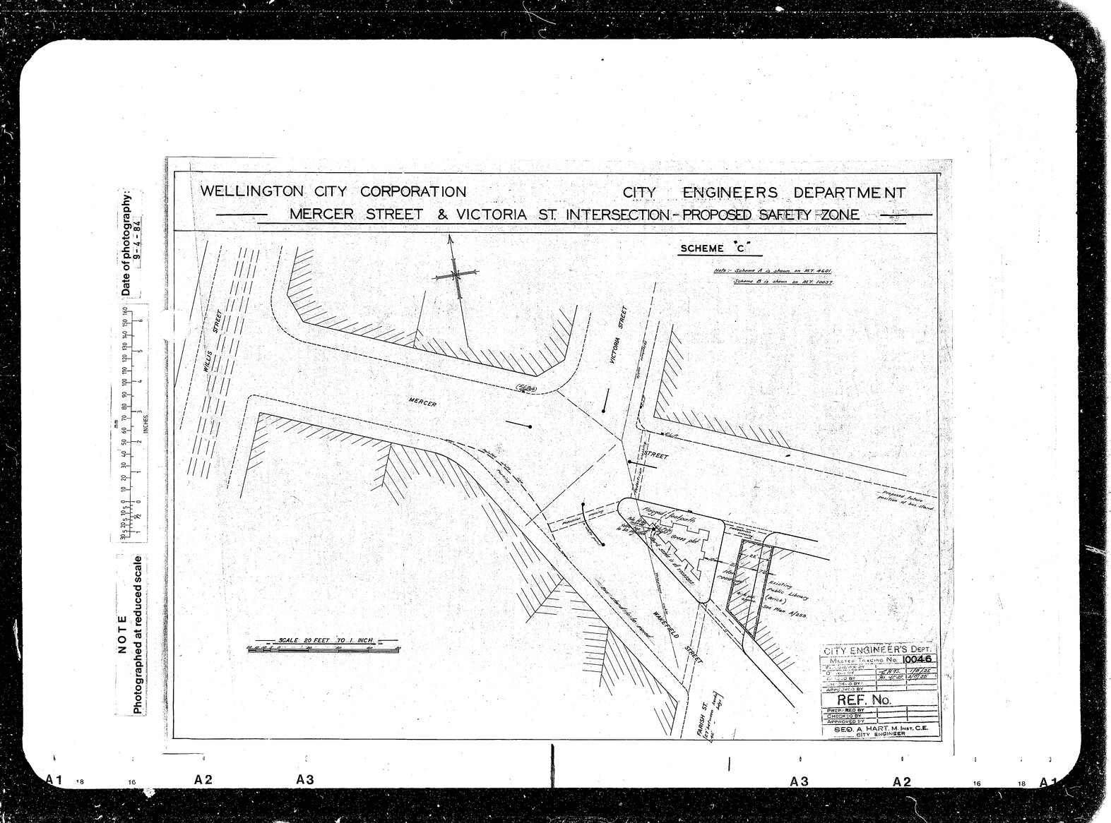 Mercer and Victoria Streets intersection, proposed safety zone scheme C