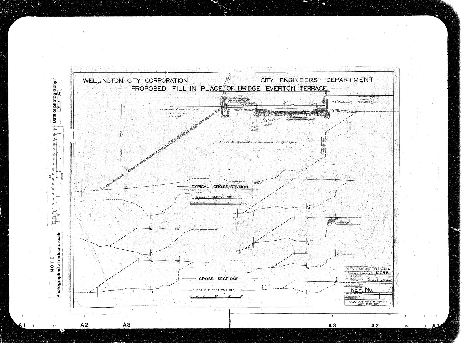 Proposed fill in place of bridge, Everton Terrace