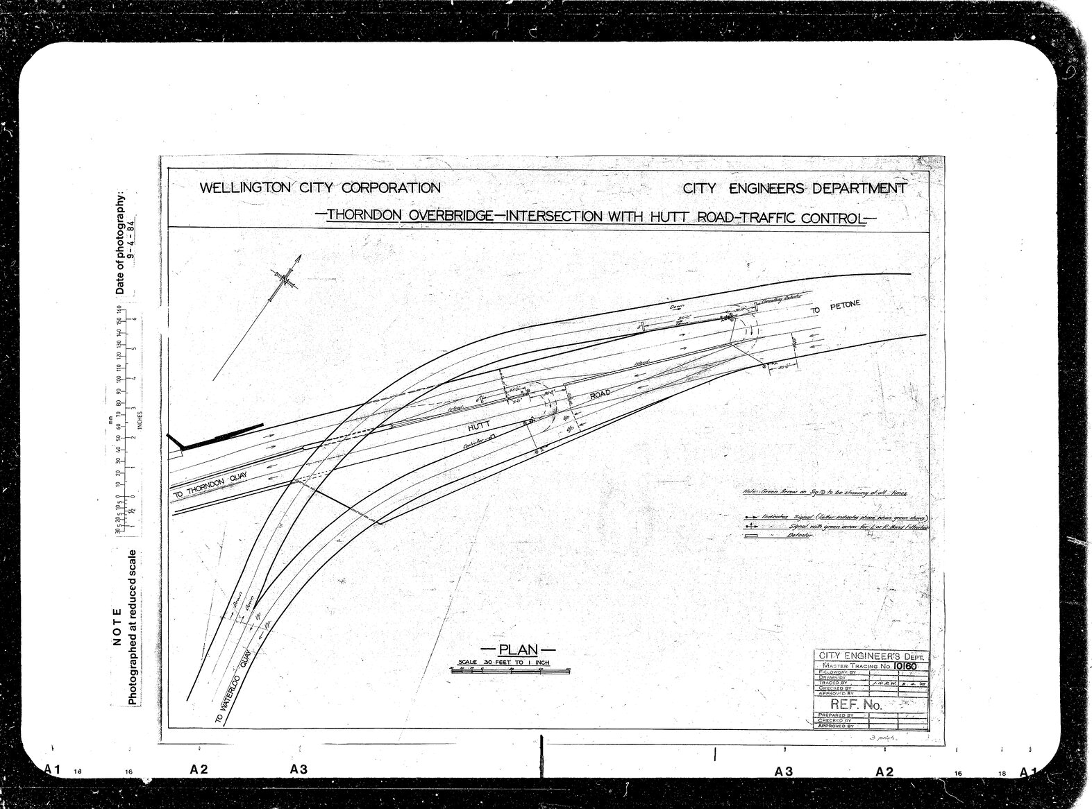 Thorndon overbridge, Traffic Control
