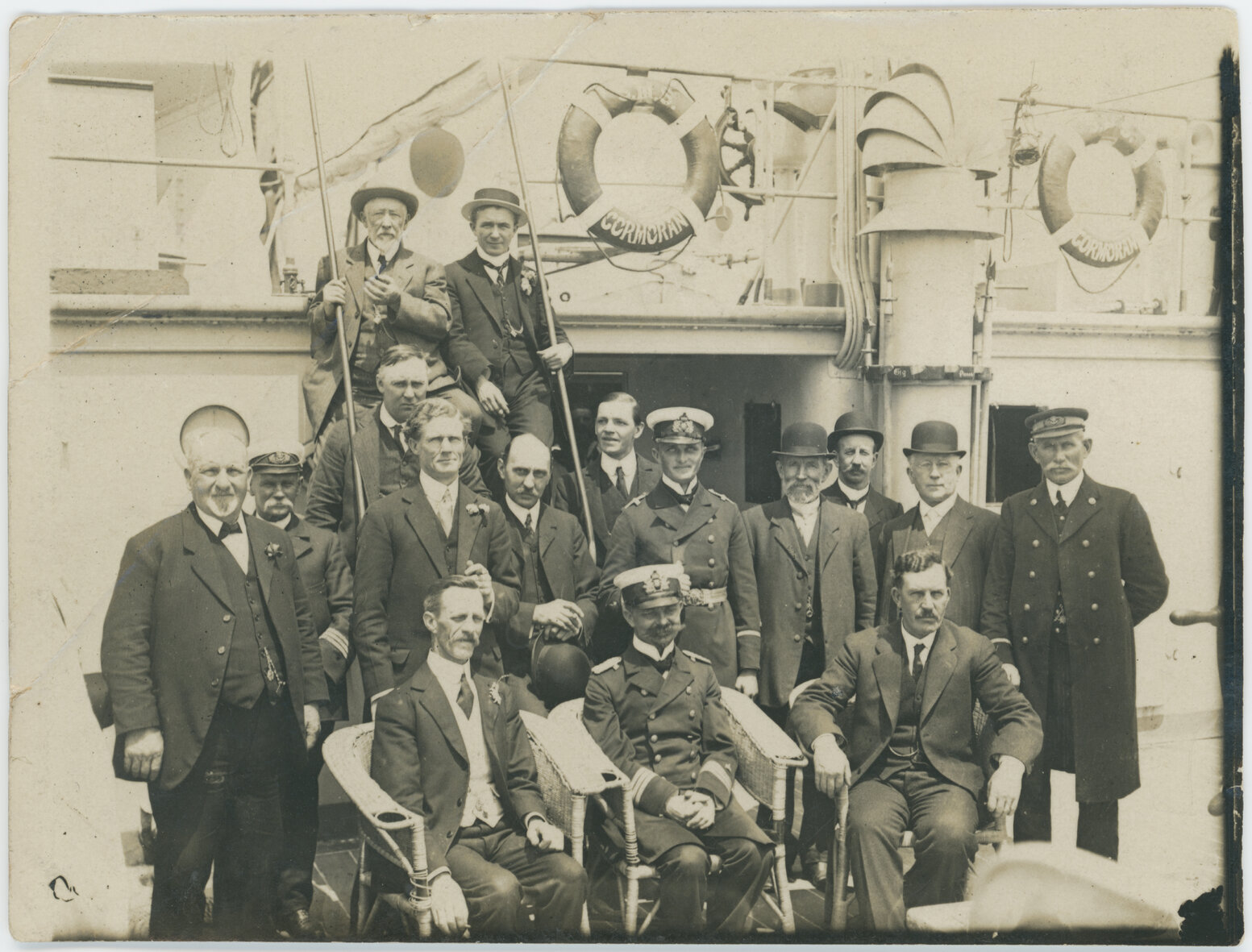 Official visit of City Council and Wellington Harbour Board to German Warship "Cormoran", Captain Ebert, 13 December 1912